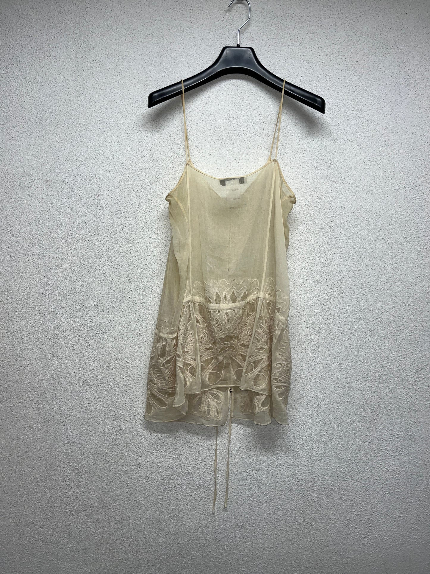 CHLOÉ “porcelaine” cotton sheer button-up top (M)