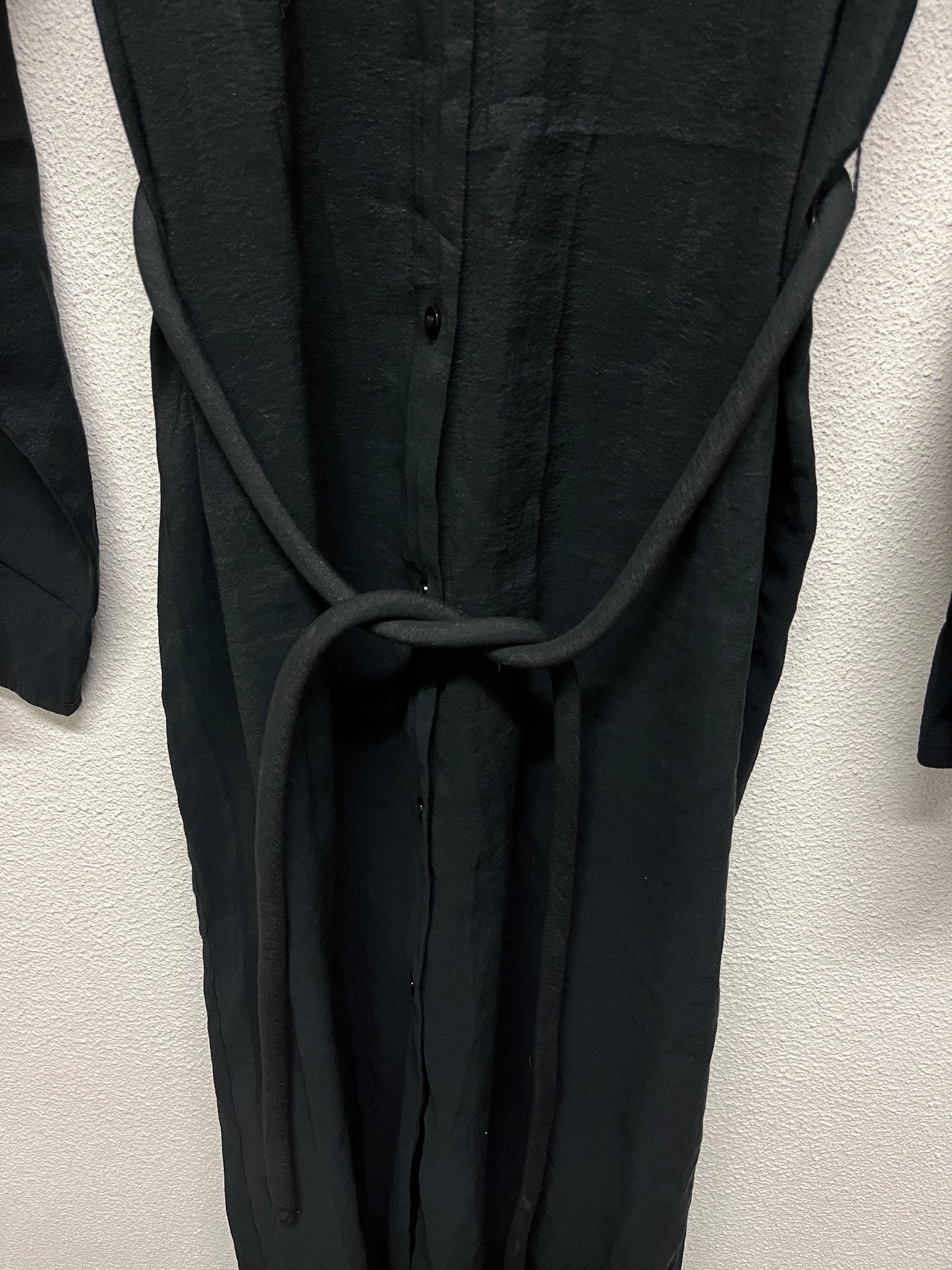 TOTEME black maxi silk and cotton dress (XS/S)