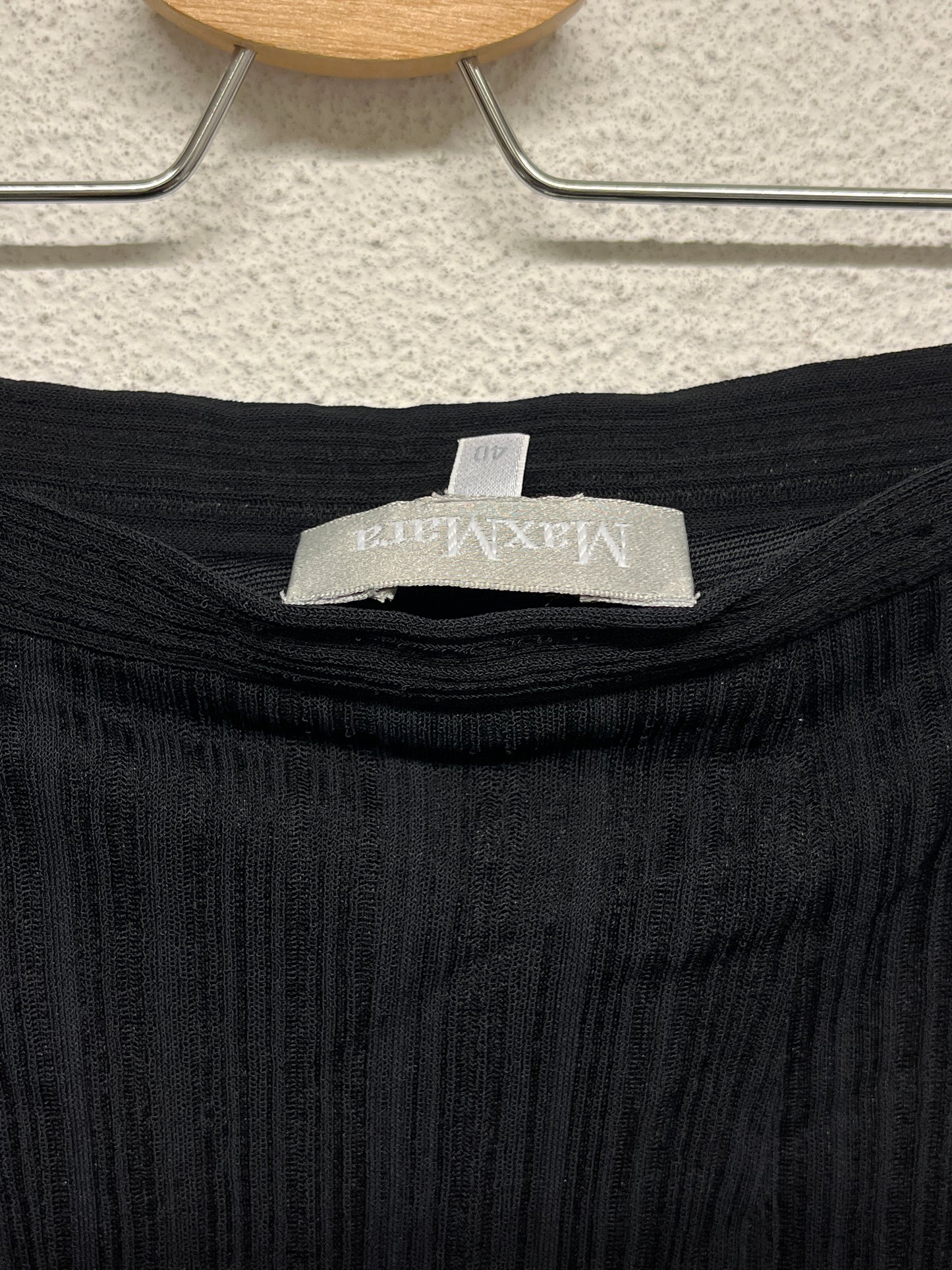 MAX MARA black pleated twin set with maxi skirt (XS)