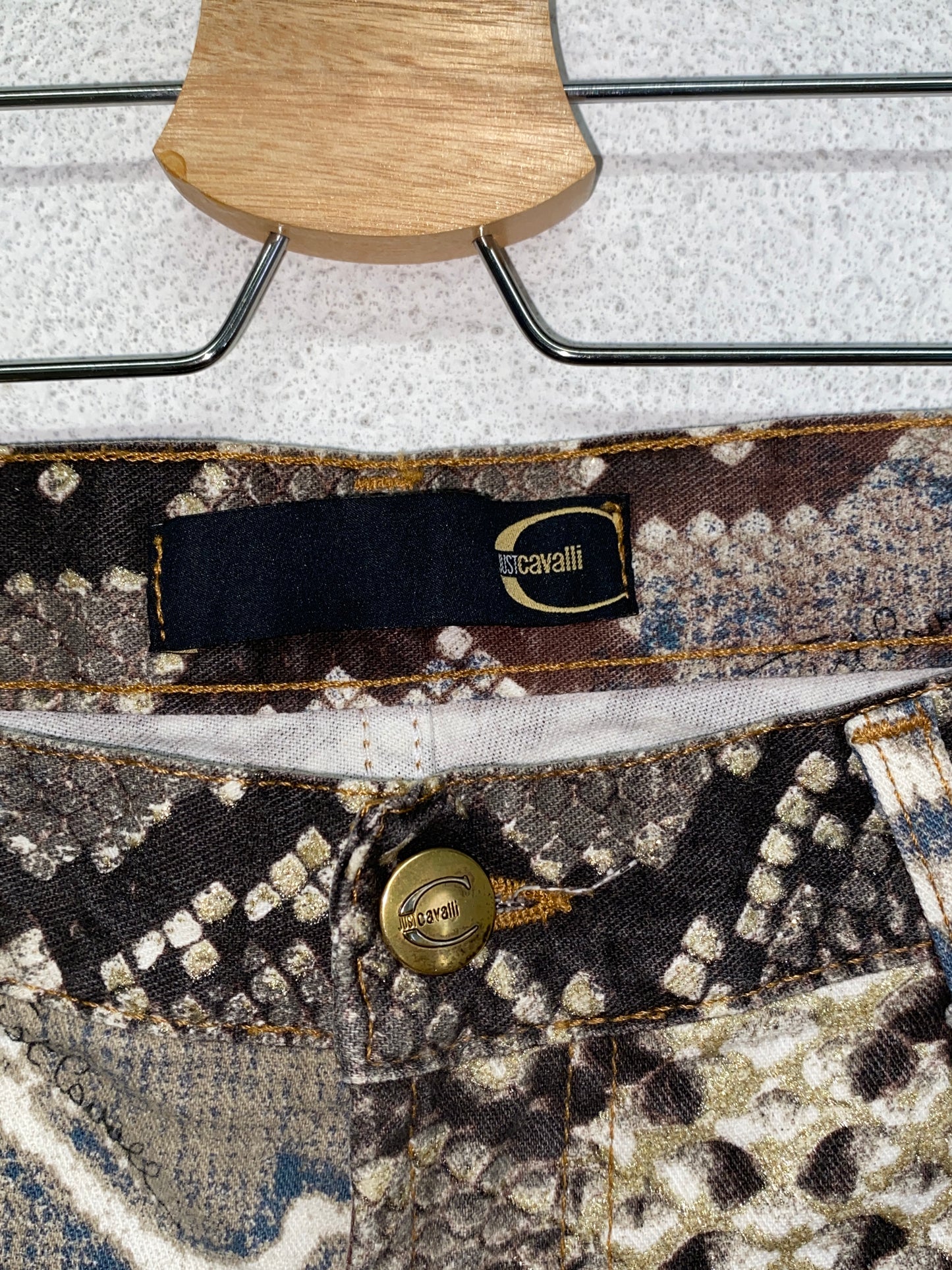 ROBERTO CAVALLI abstract pattern trousers (M)