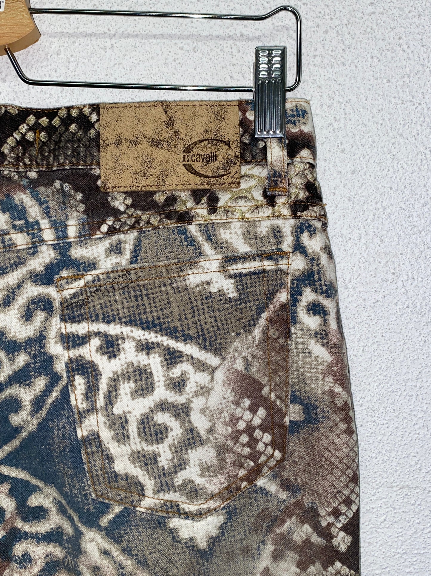 ROBERTO CAVALLI abstract pattern trousers (M)