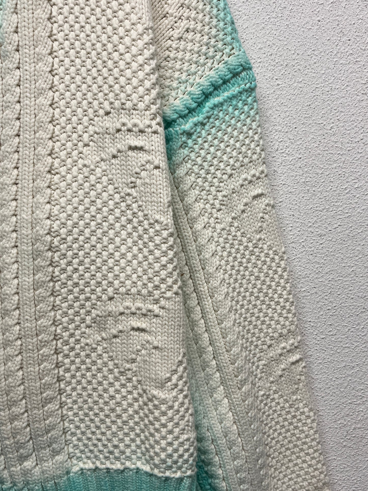 PALM ANGELS cotton gradient boxy fit cardigan with golden buttons (S/L)