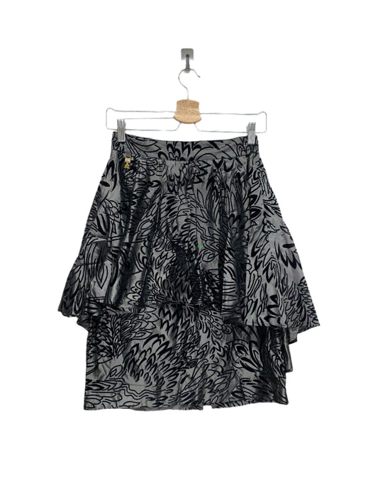 BURBERRY grey double-layer skirt (XS)