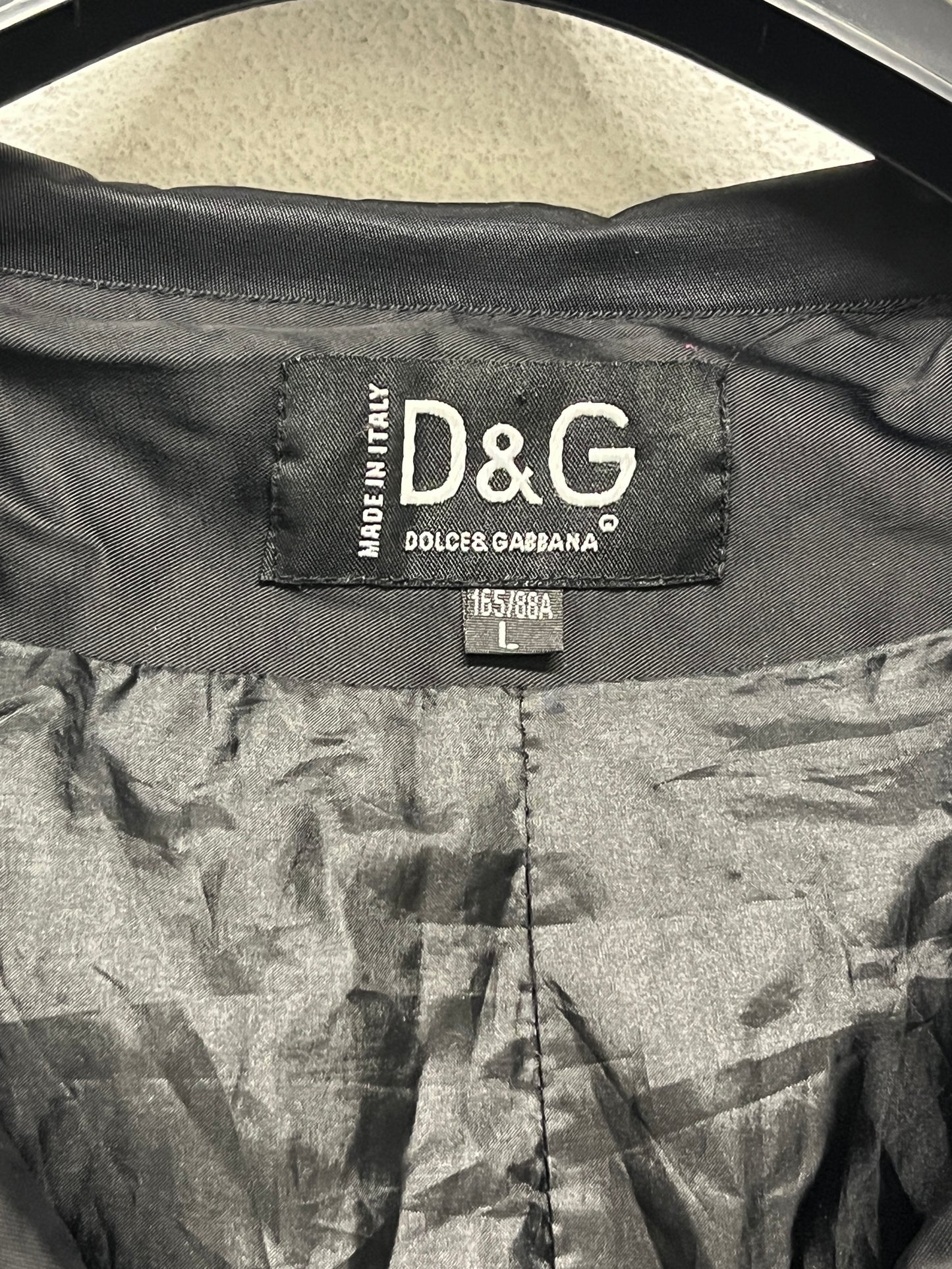 DOLCE & GABBANA nylon cargo parka with oversized collar (L)