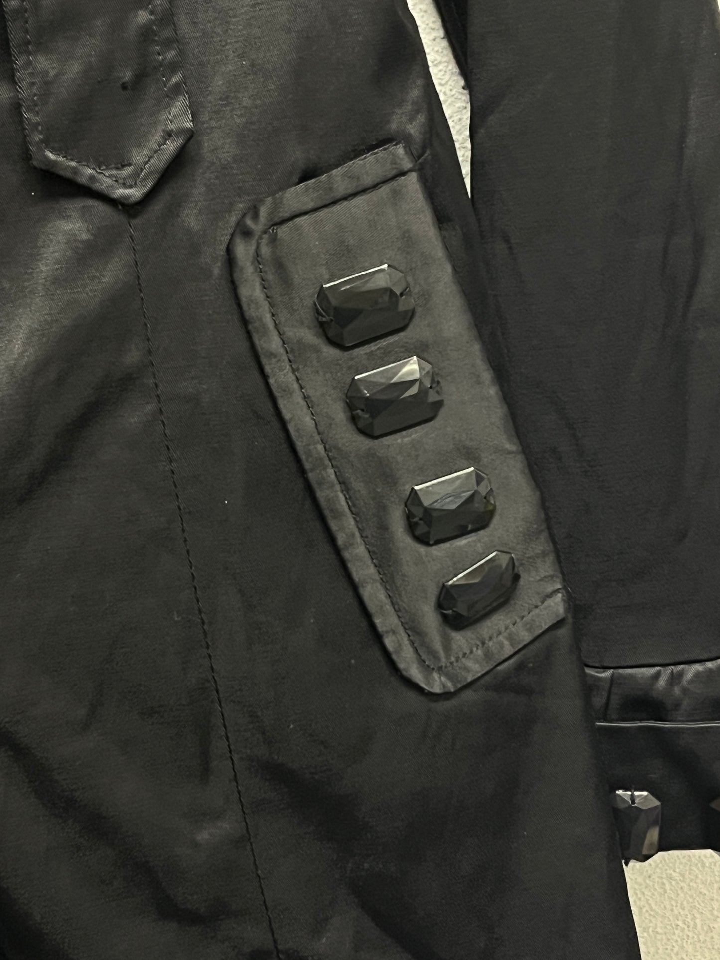 DOLCE & GABBANA nylon cargo parka with oversized collar (L)