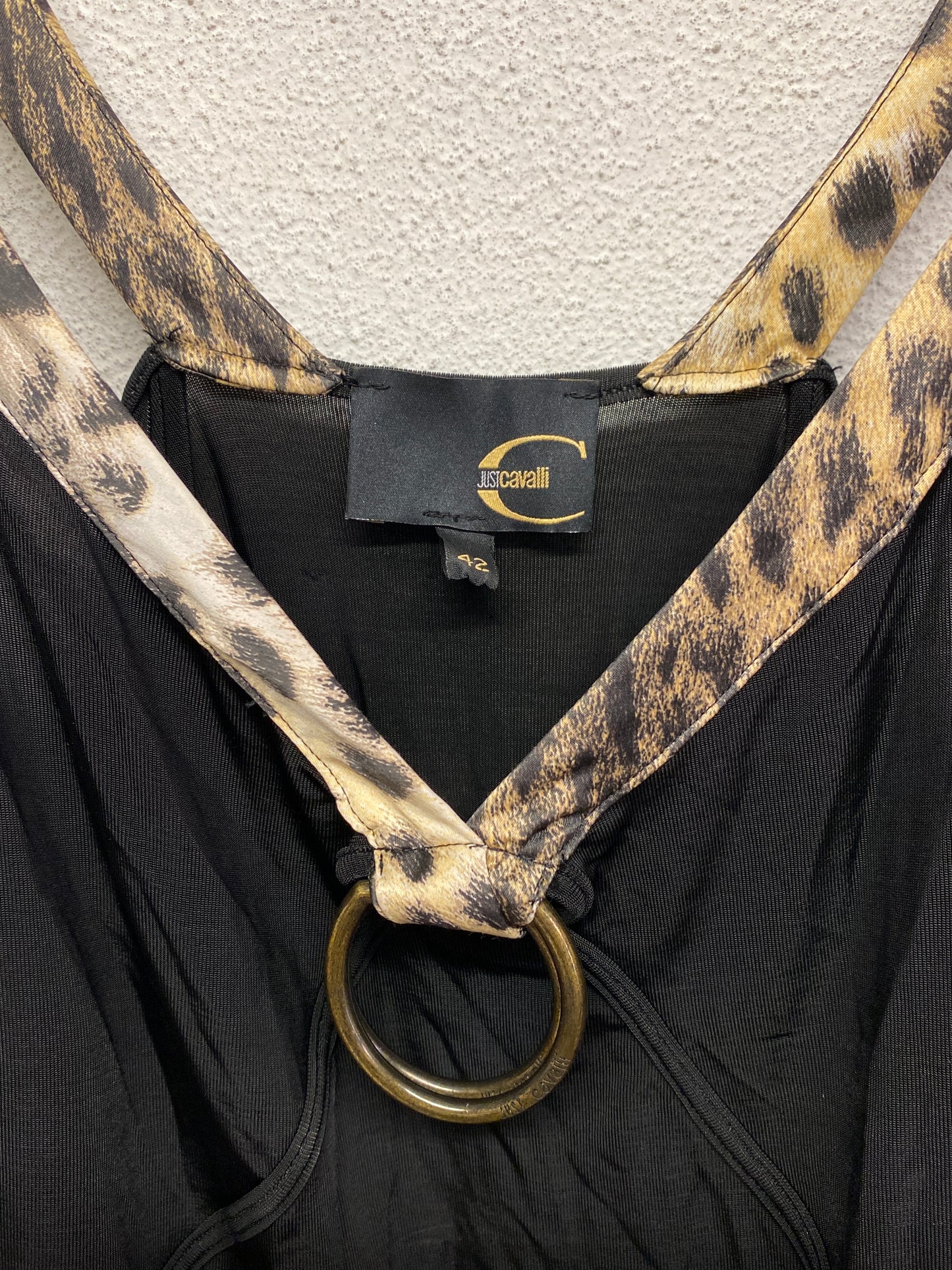 JUST CAVALLI black viscose dress (42/M)