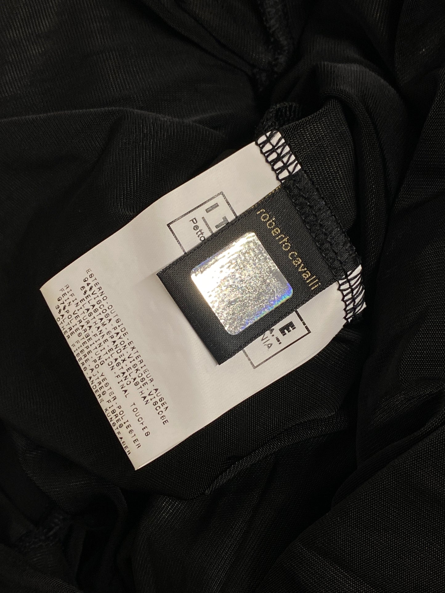 JUST CAVALLI black viscose dress (42/M)