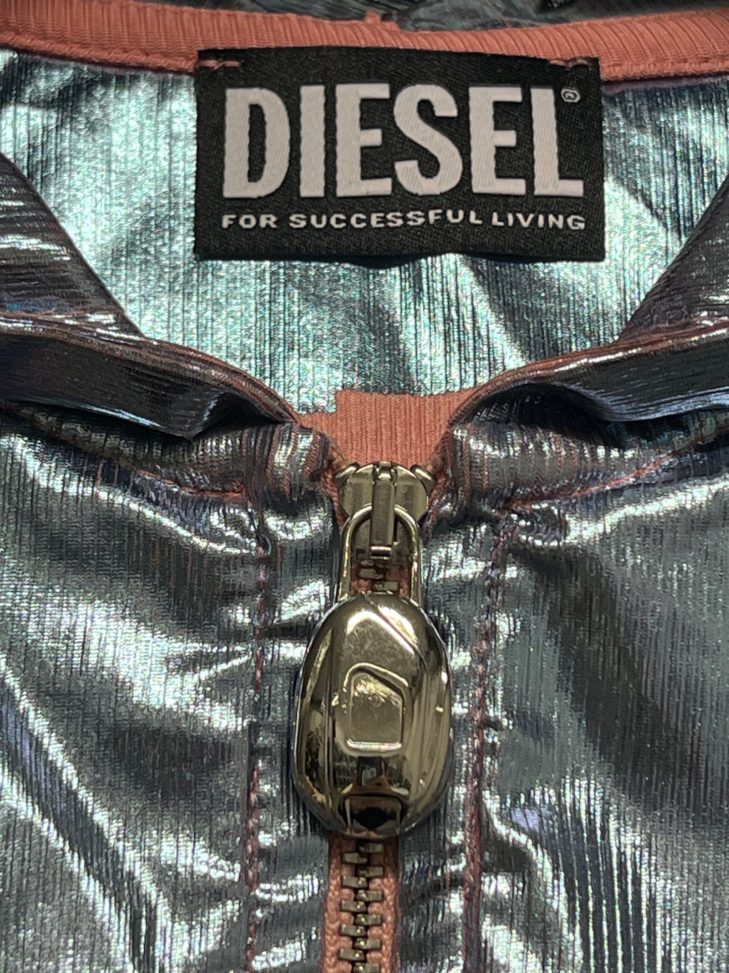 DIESEL by Glenn Martens metallic blue and pink twin set (M)