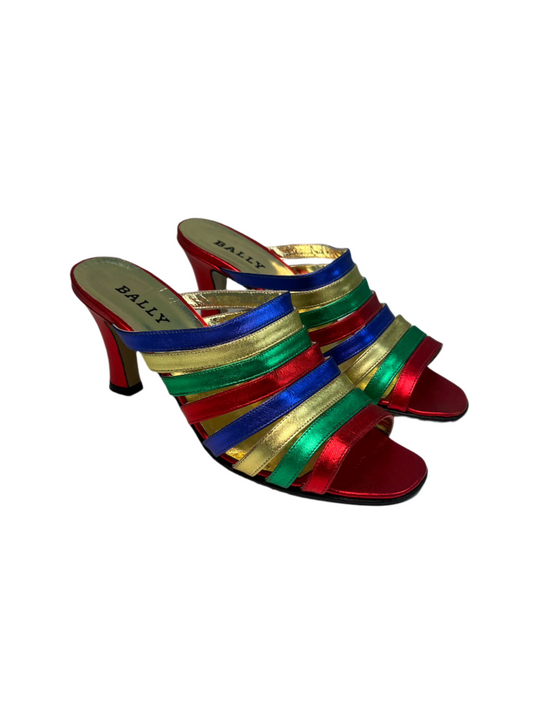 BALLY multicolour leather mules (38.5)