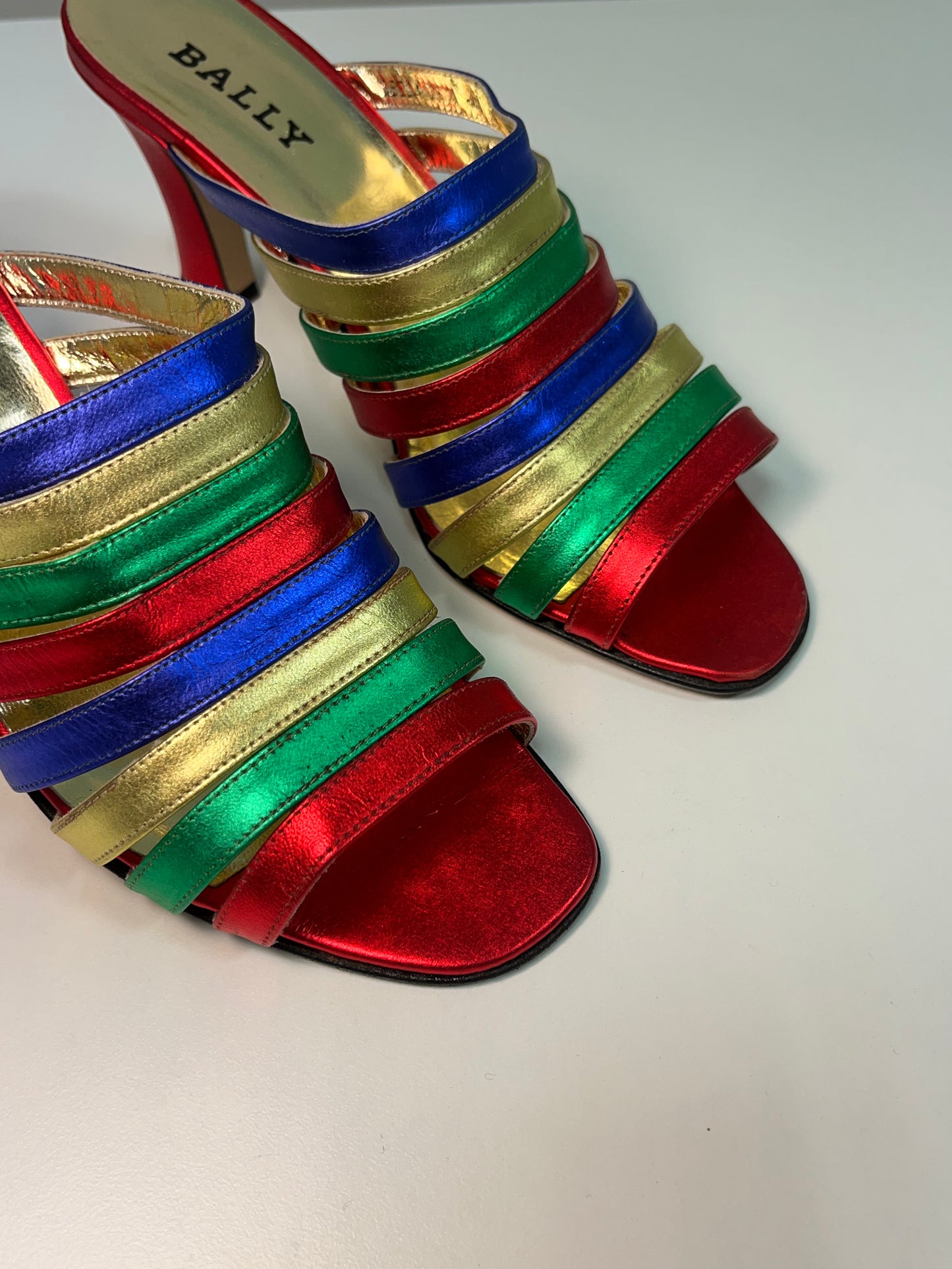 BALLY multicolour leather mules (38.5)