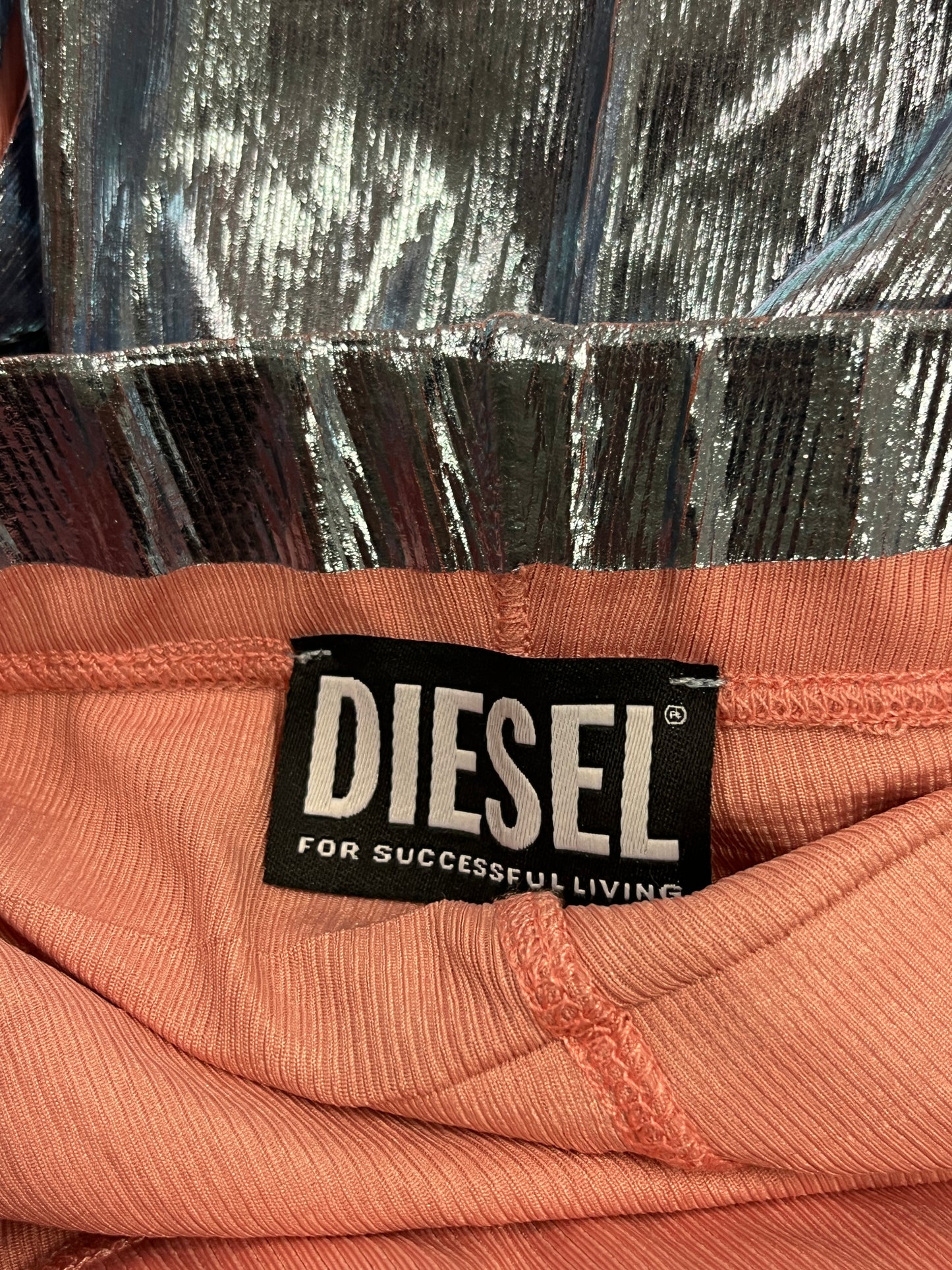 DIESEL by Glenn Martens metallic blue and pink twin set (M)