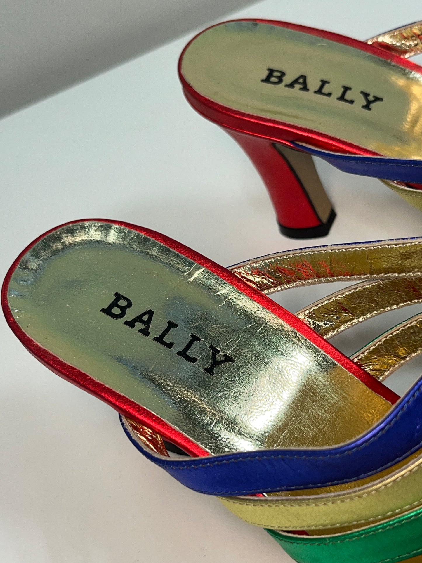 BALLY multicolour leather mules (38.5)
