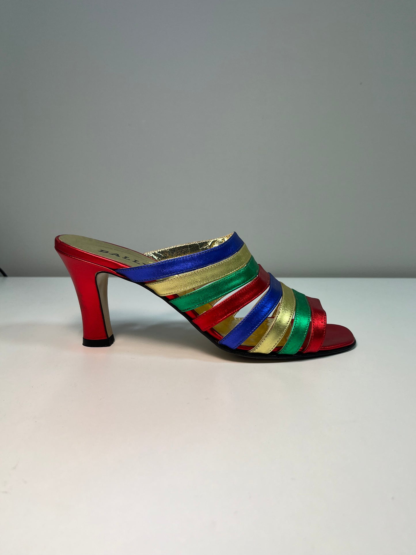 BALLY multicolour leather mules (38.5)