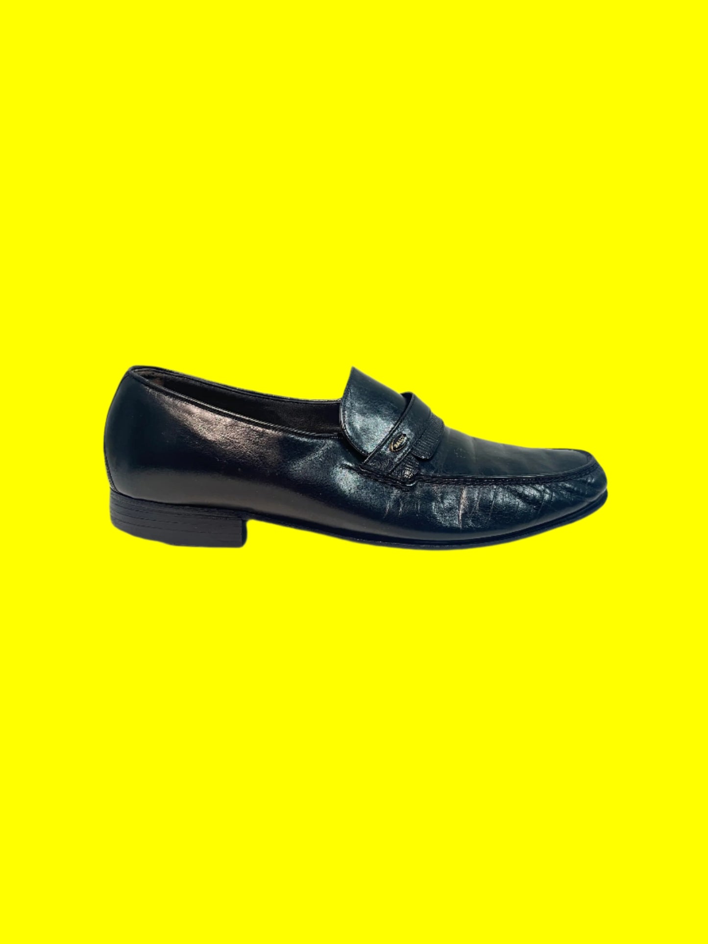 BALLY leather black leather classic loafers (45)
