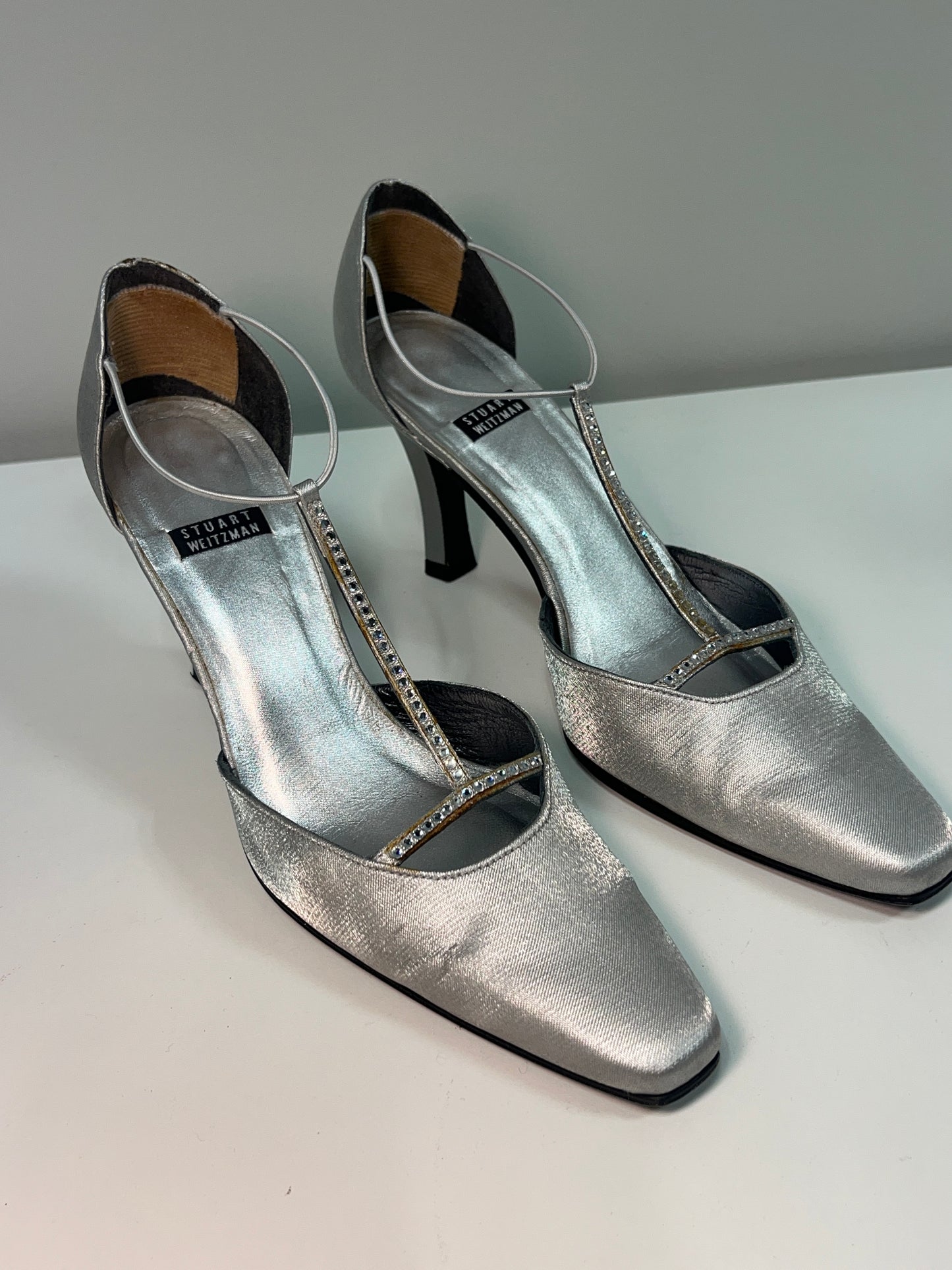 STUART WEITZMAN rhinestones strap mary janes heels (37)