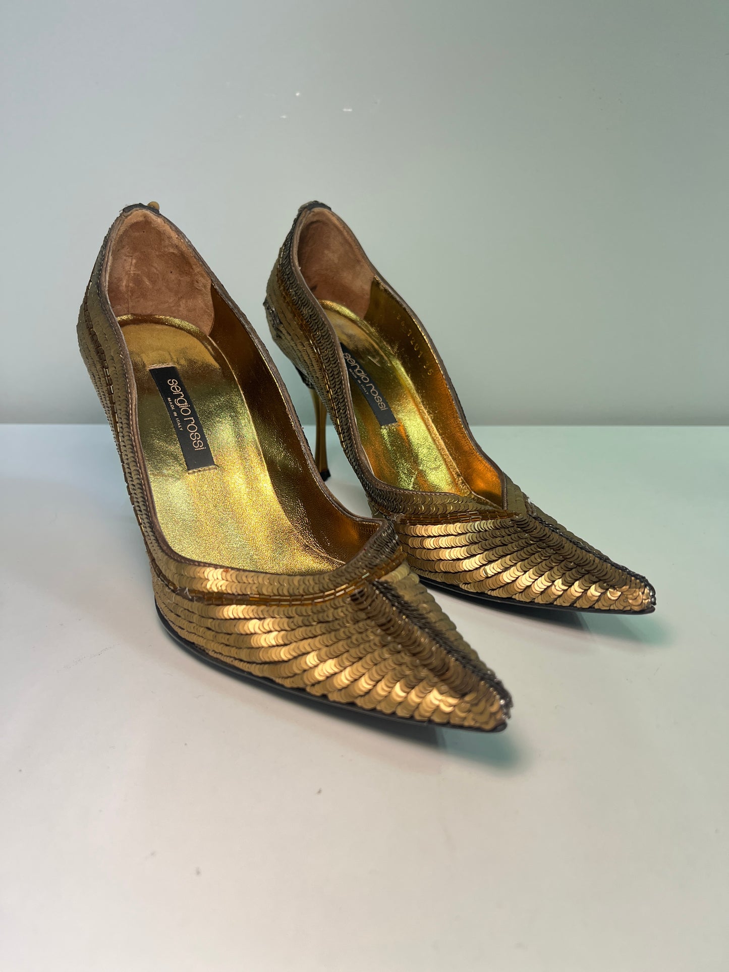 SERGIO ROSSI sequin heels (36)