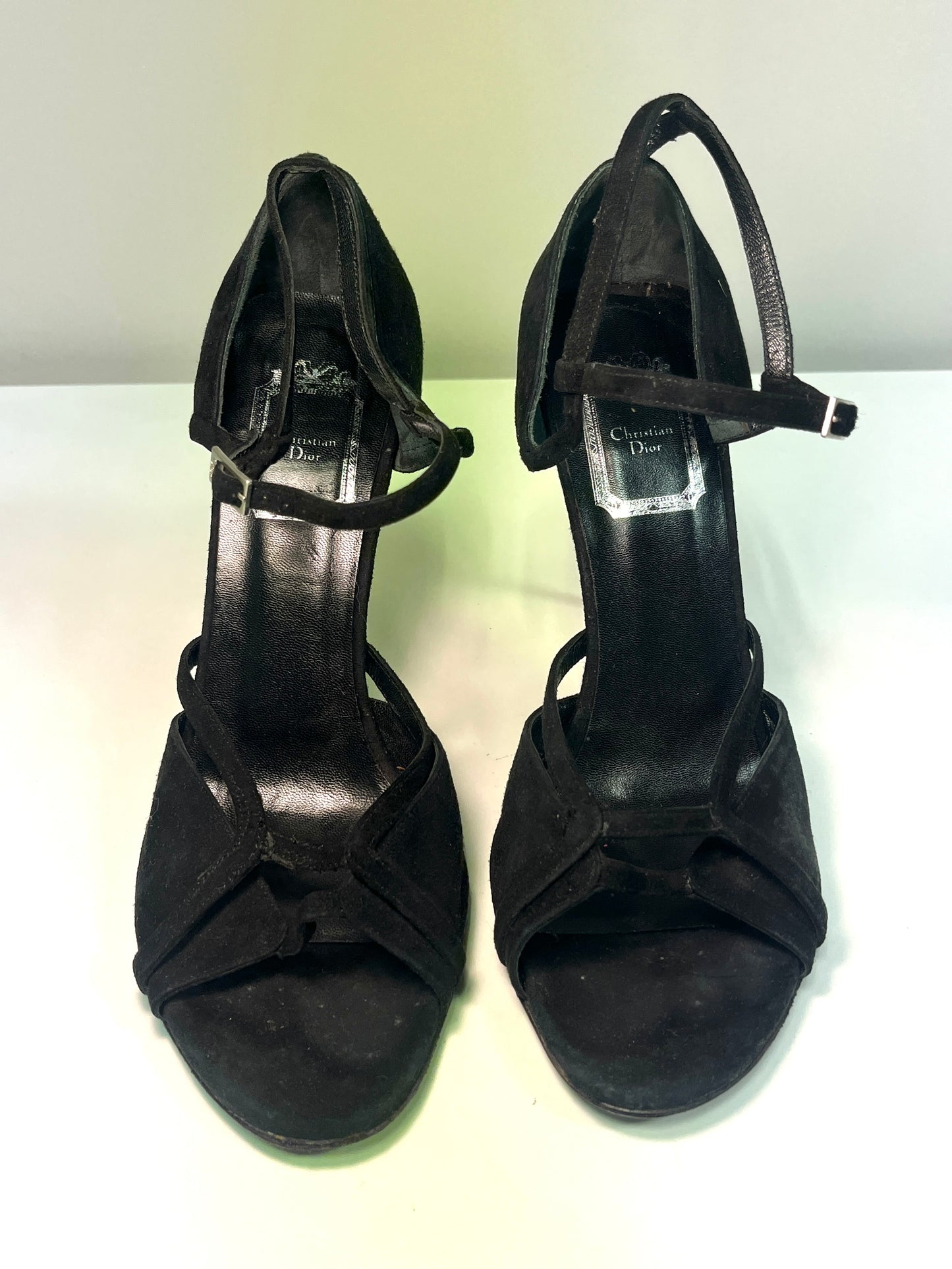 DIOR black suede stilettos (38)