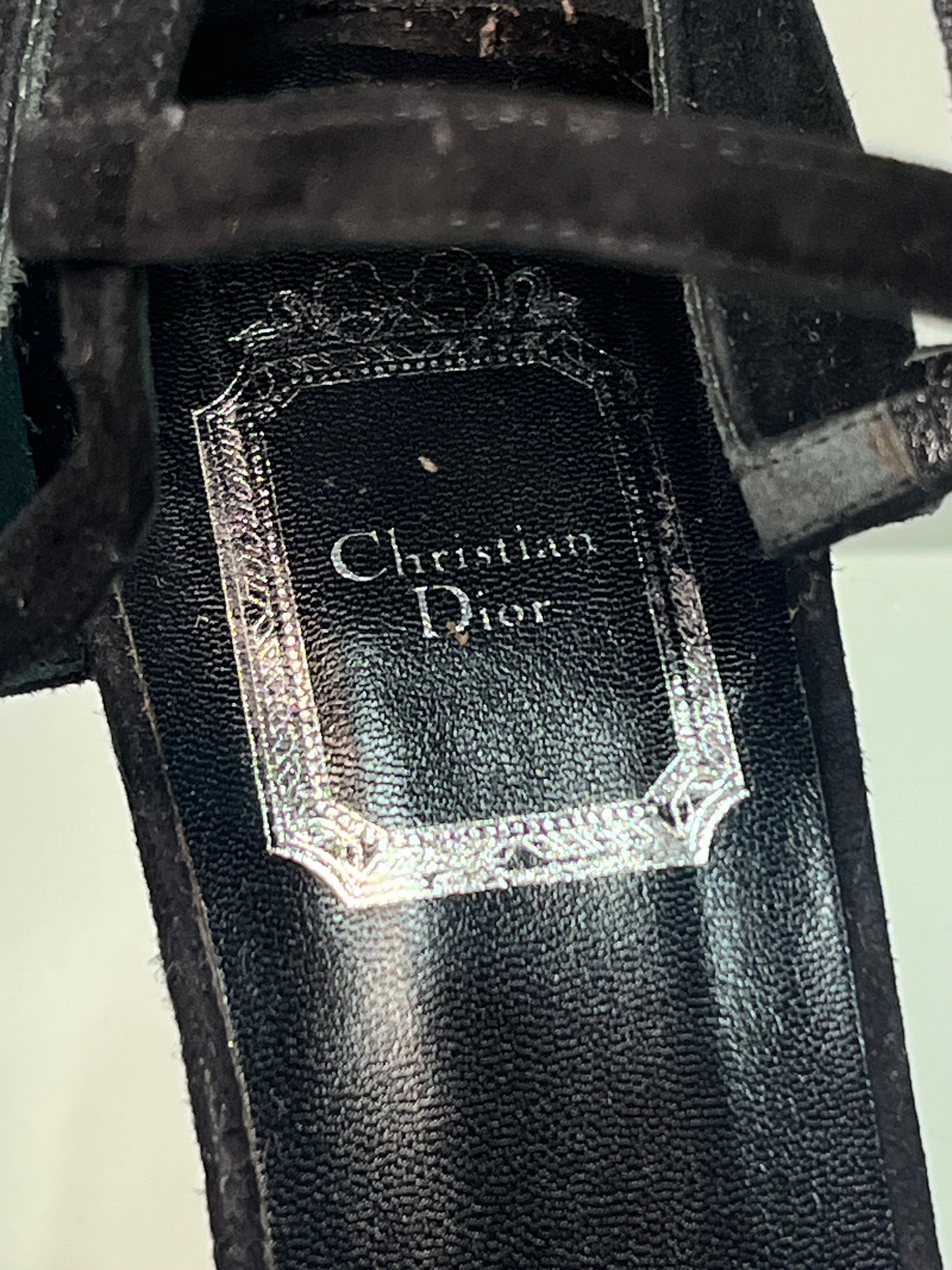 DIOR black suede stilettos (38)