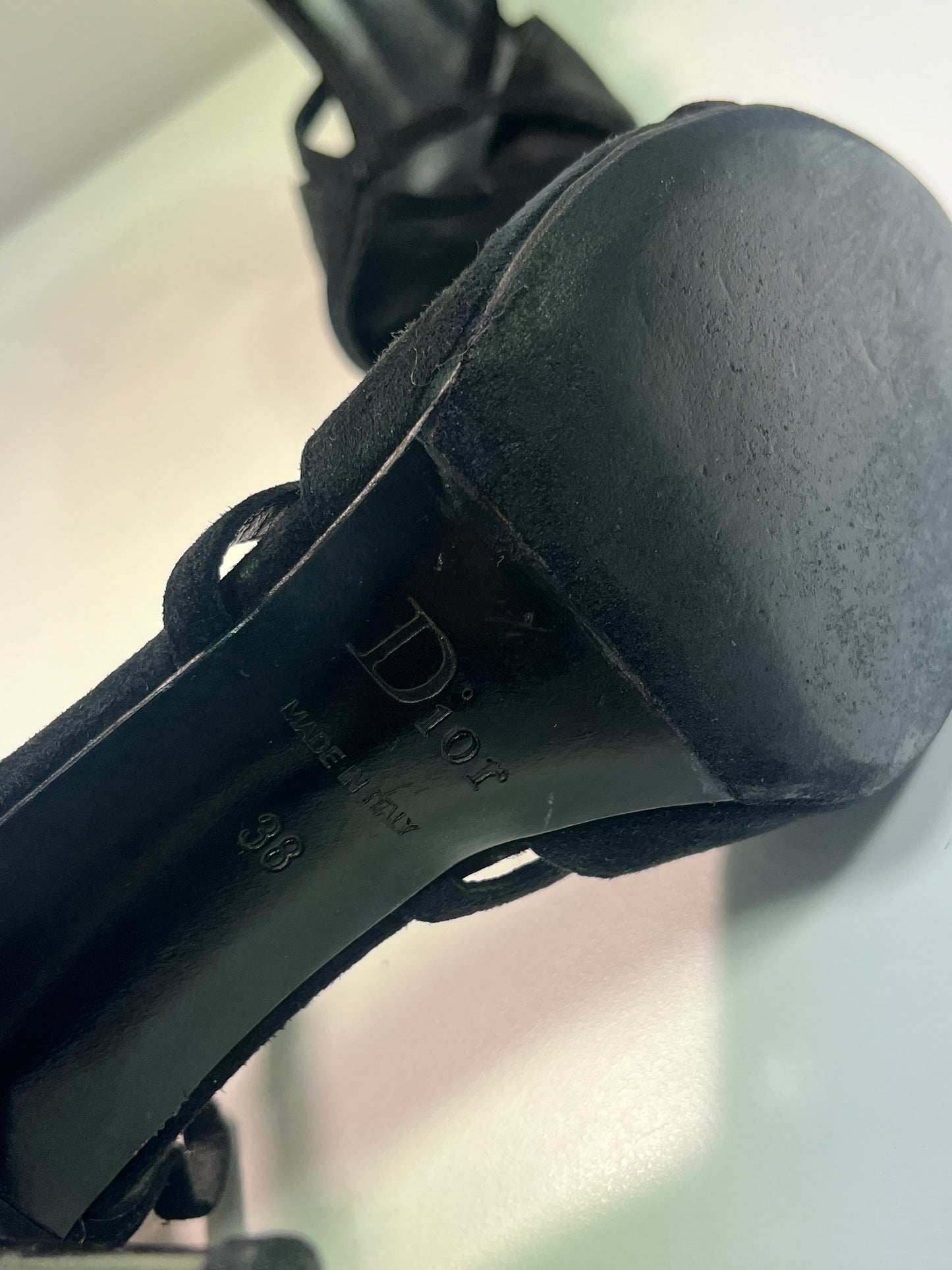 DIOR black suede stilettos (38)