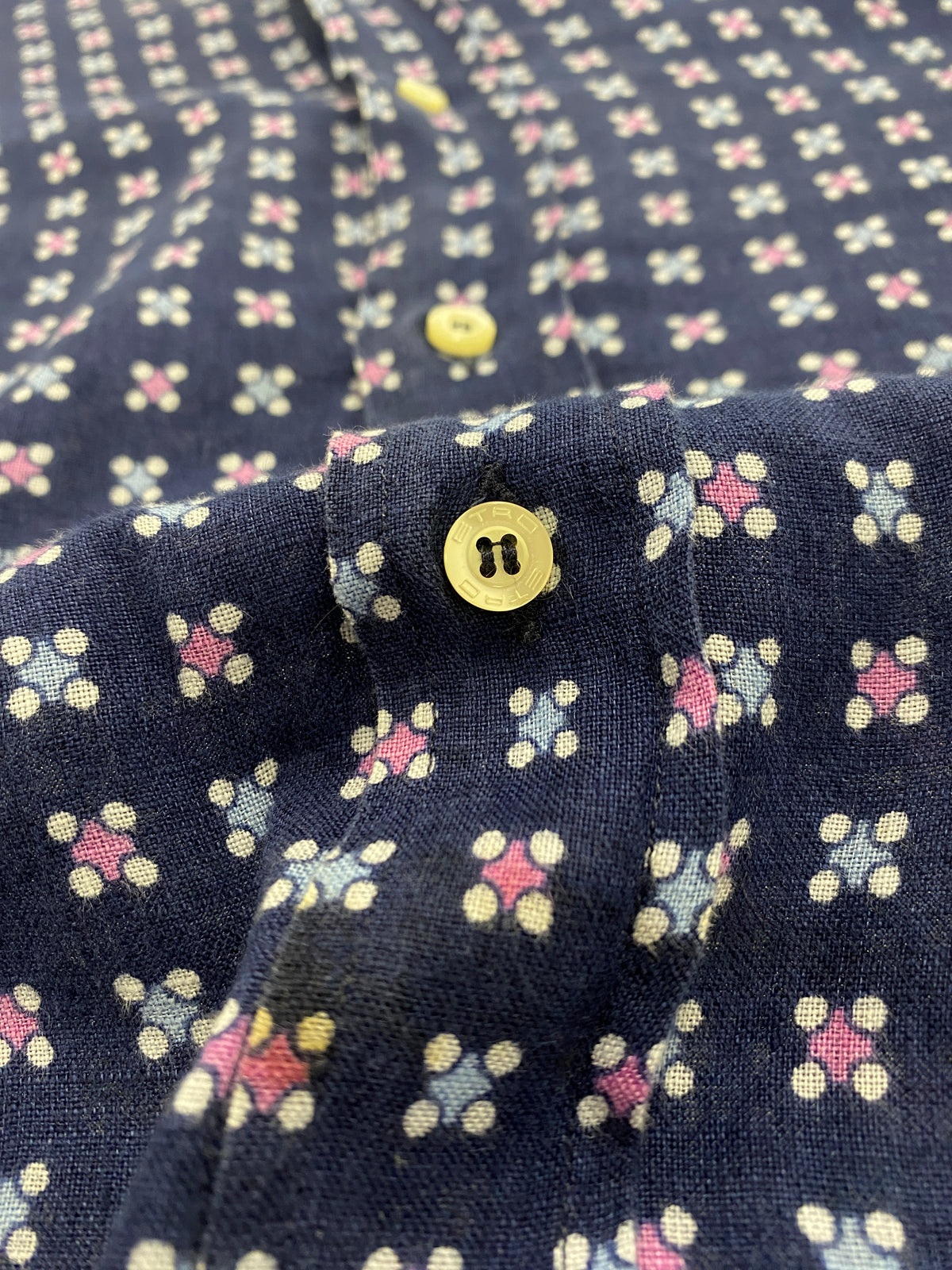 Etro blue linen shirt (XL)