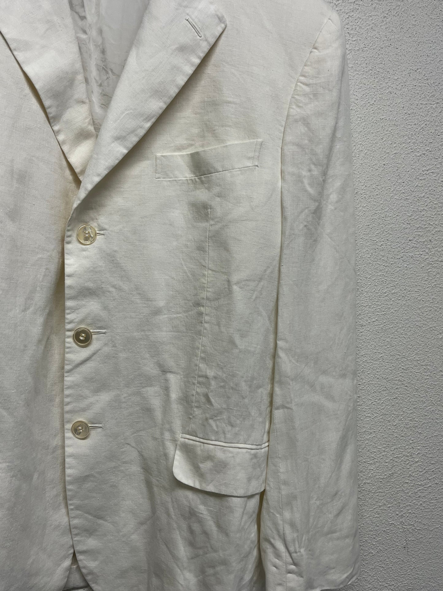ZEGNA white-cream linen blazer (XL)