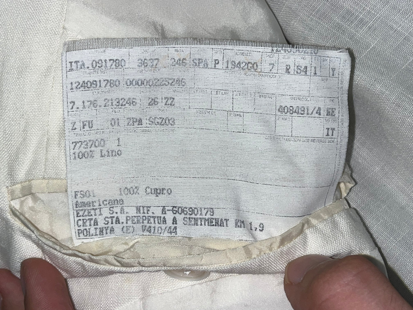 ZEGNA white-cream linen blazer (XL)