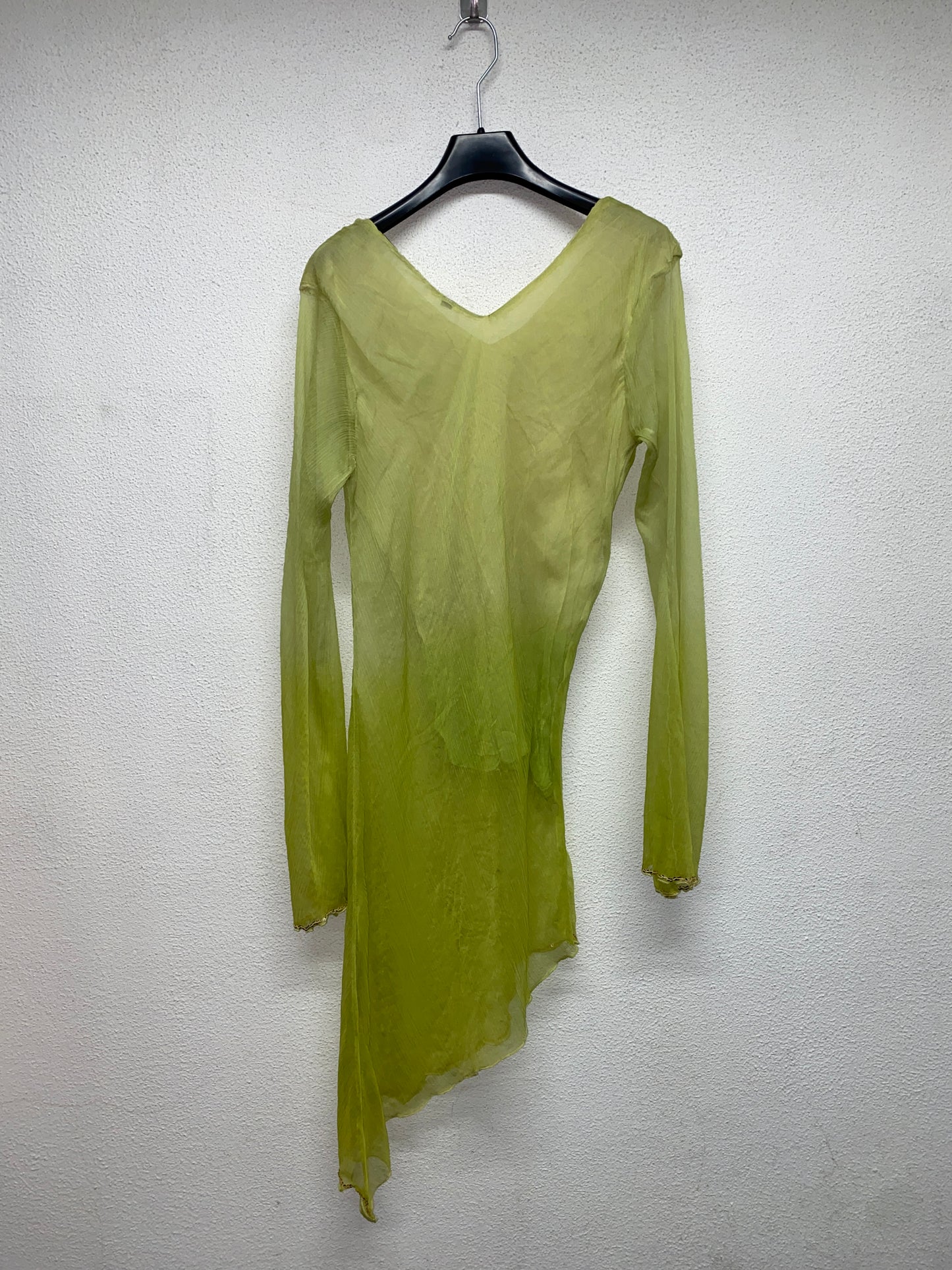 VINTAGE green tail maxi top-dress (M)