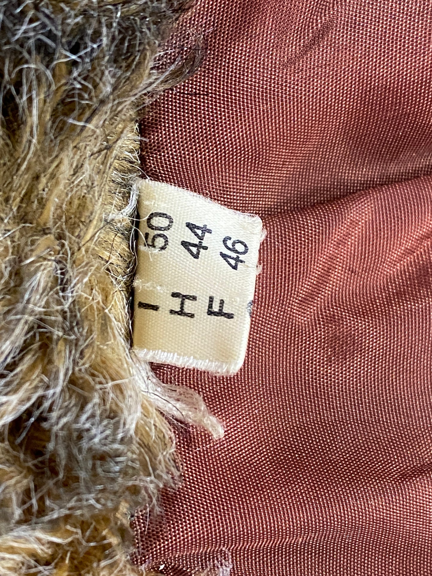 VINTAGE pattern faux fur coat (M)