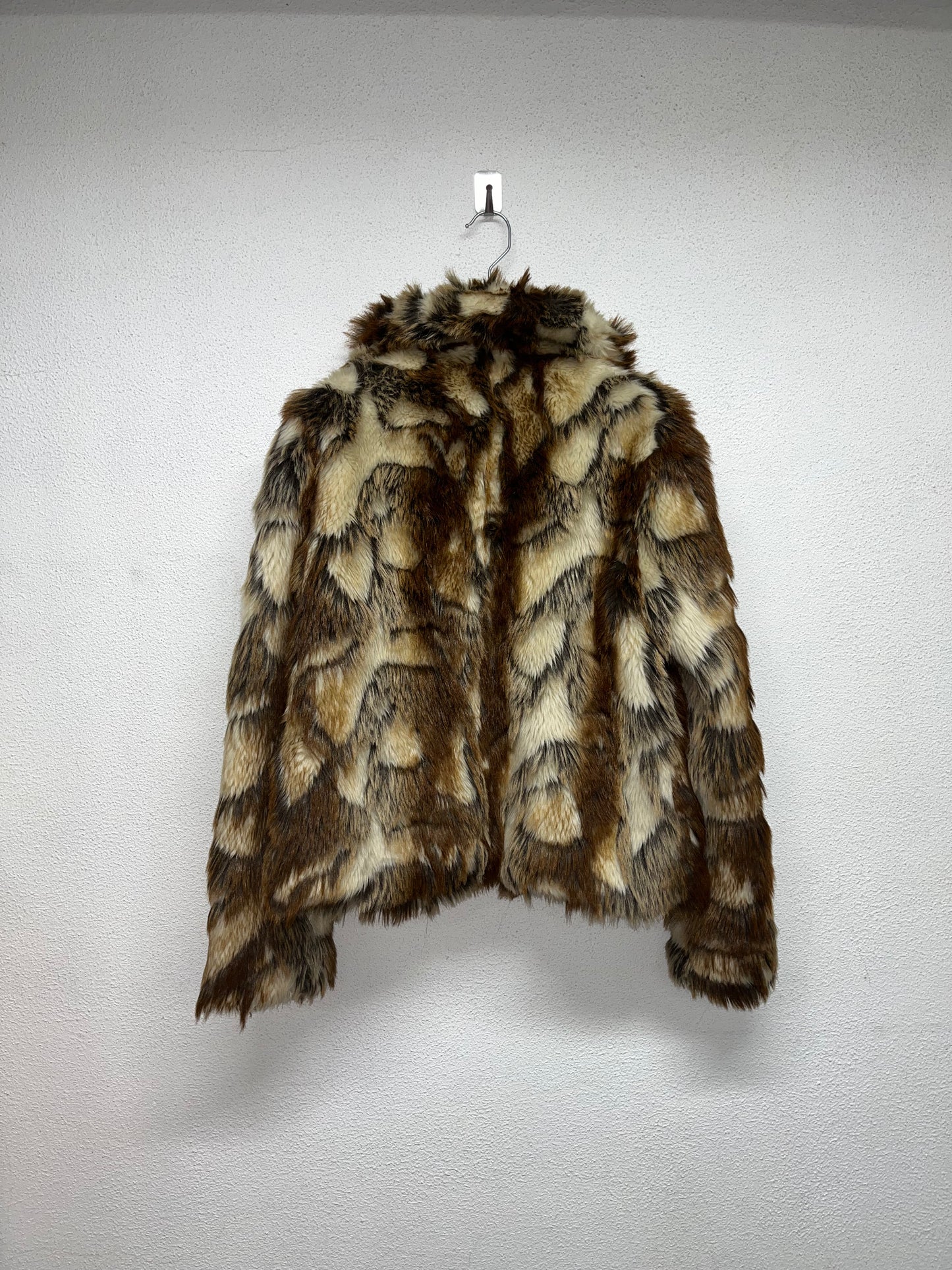 VINTAGE fur cropped jacket (S)