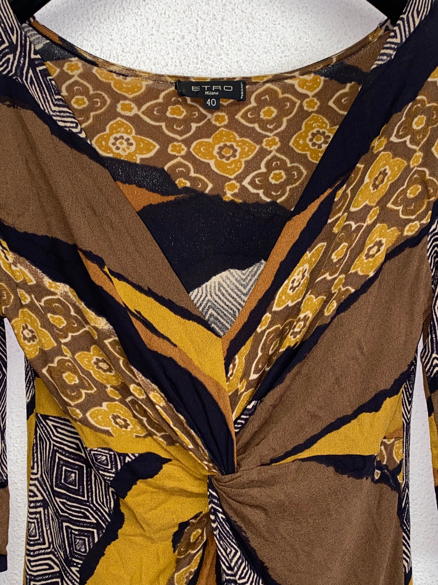 ETRO maxi boho pattern blouse (40/S)
