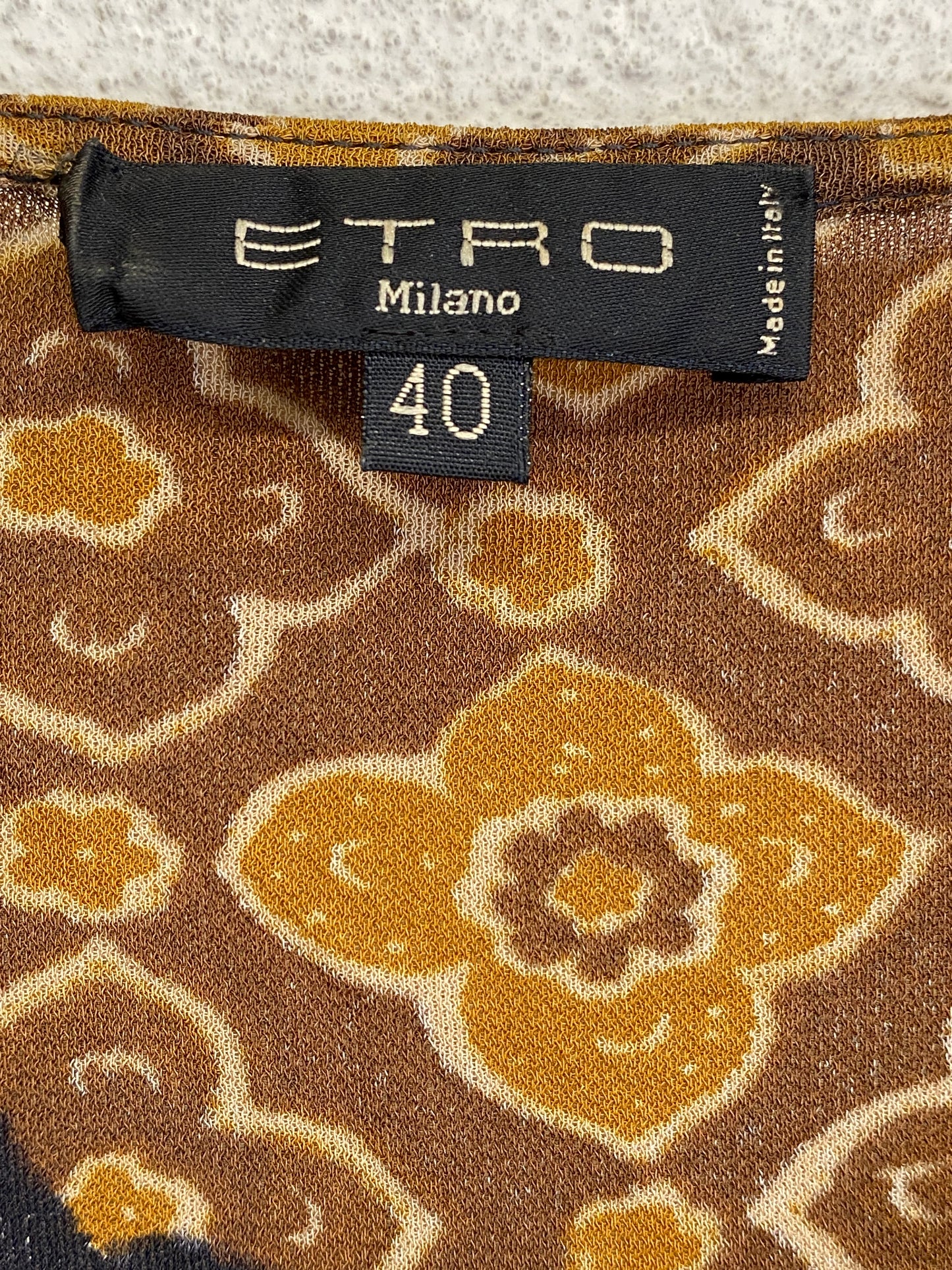 ETRO maxi boho pattern blouse (40/S)