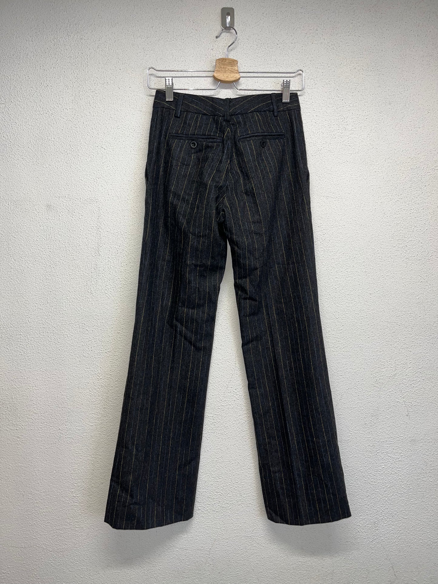 PAUL SMITH black striped wool trousers (38/XS)