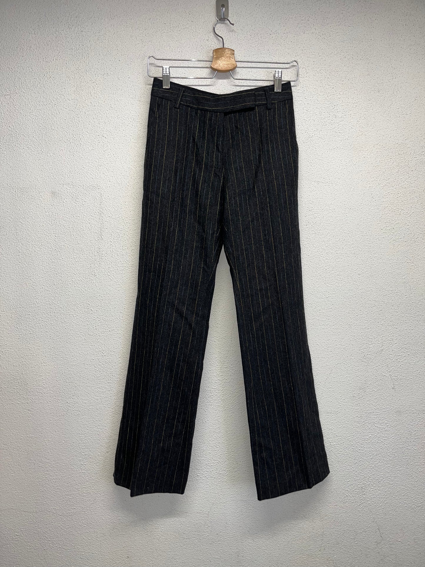 PAUL SMITH black striped wool trousers (38/XS)