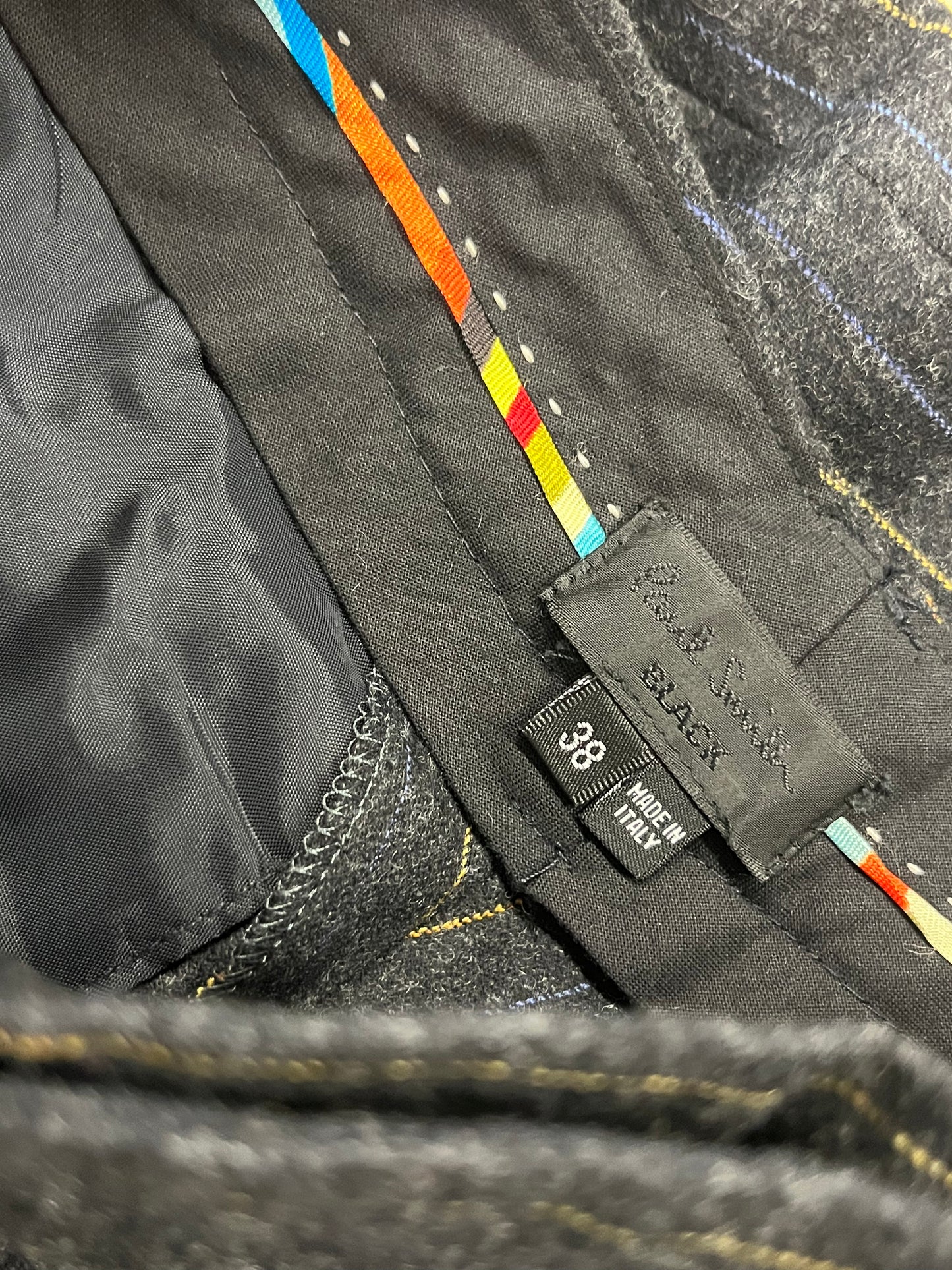 PAUL SMITH black striped wool trousers (38/XS)