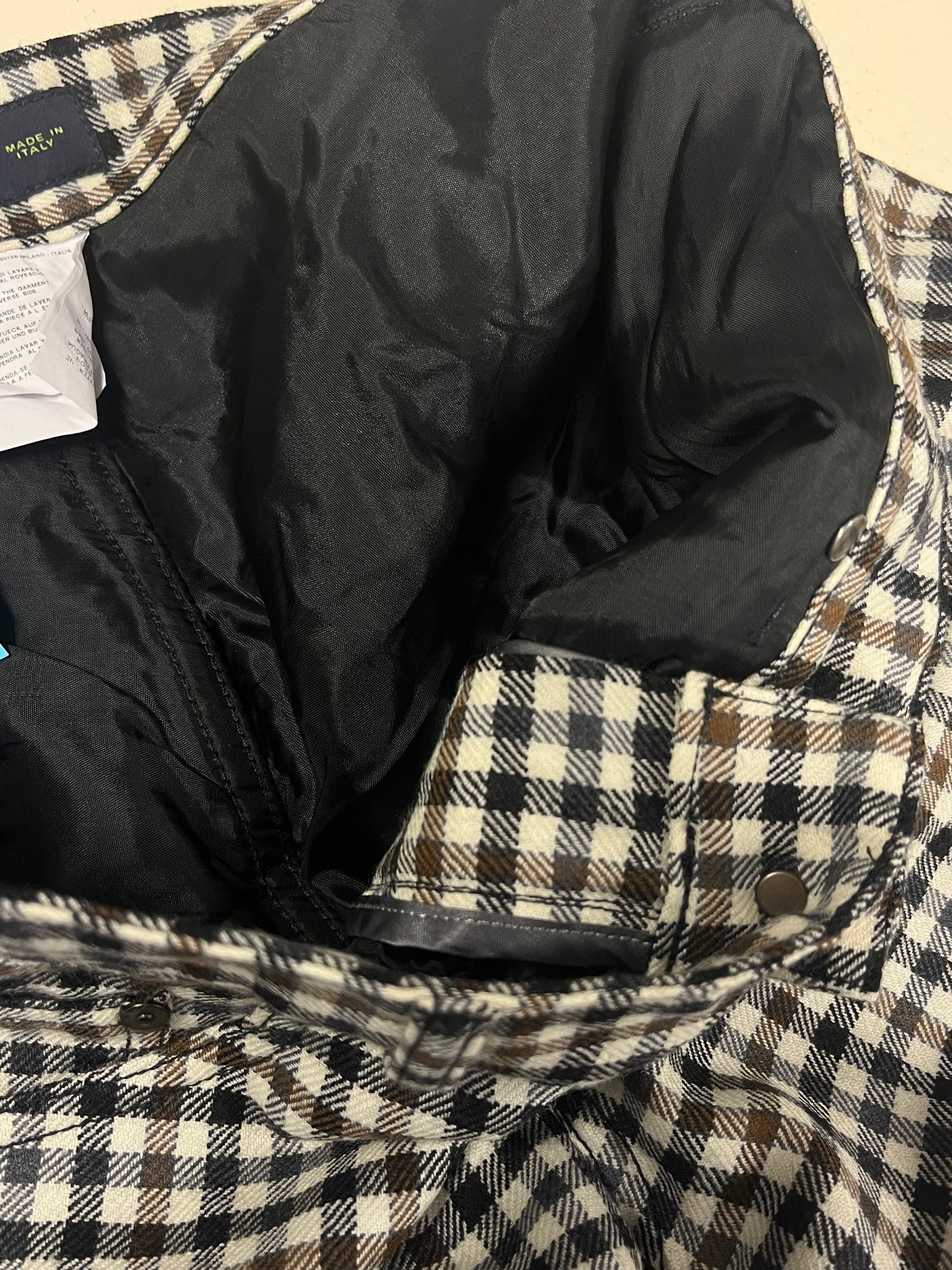 ETRO trousers with fur logo detail (40/L)