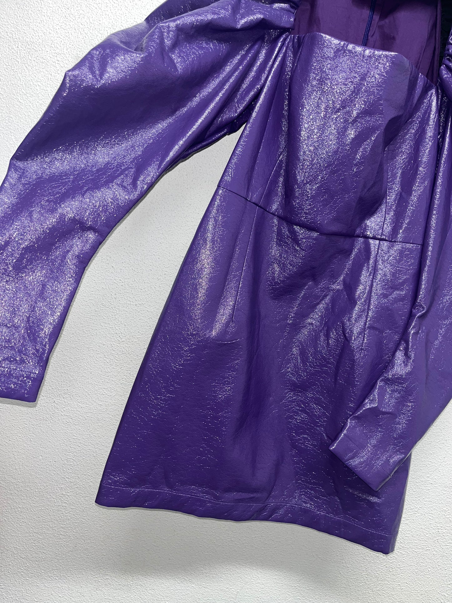 ROTATE purple vegan leather dress (42/XL)