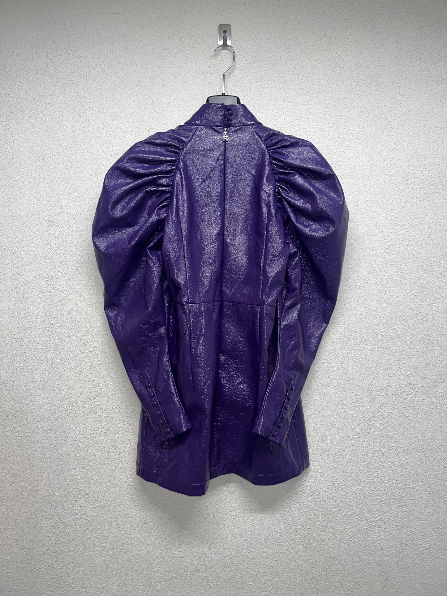 ROTATE purple vegan leather dress (42/XL)