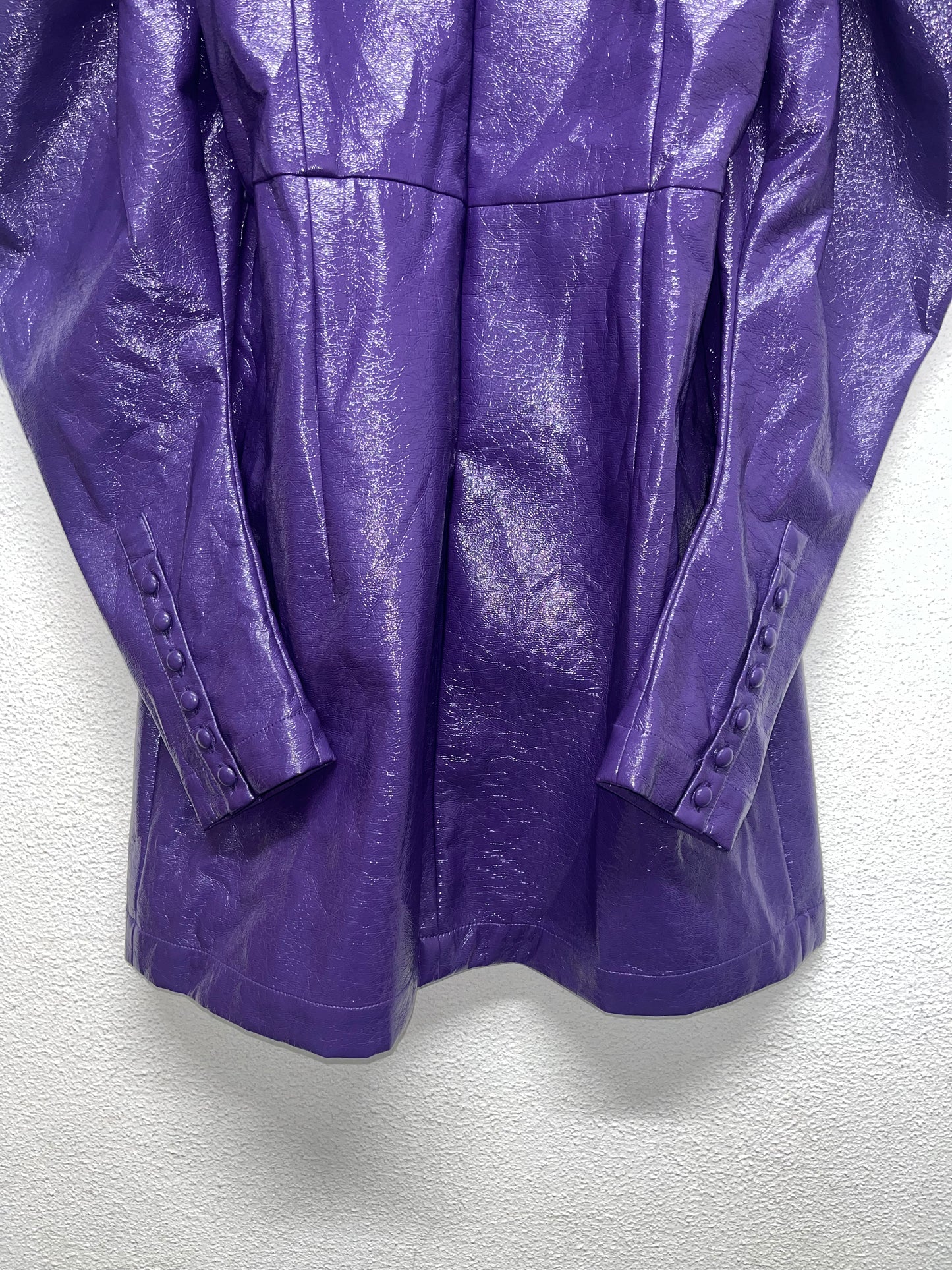 ROTATE purple vegan leather dress (42/XL)