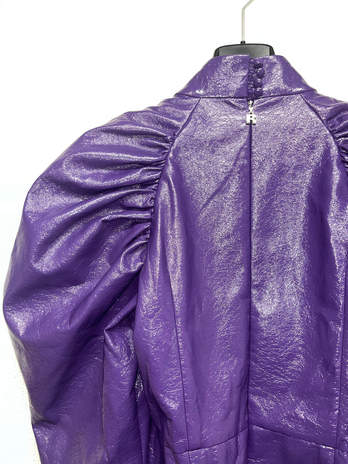 ROTATE purple vegan leather dress (42/XL)