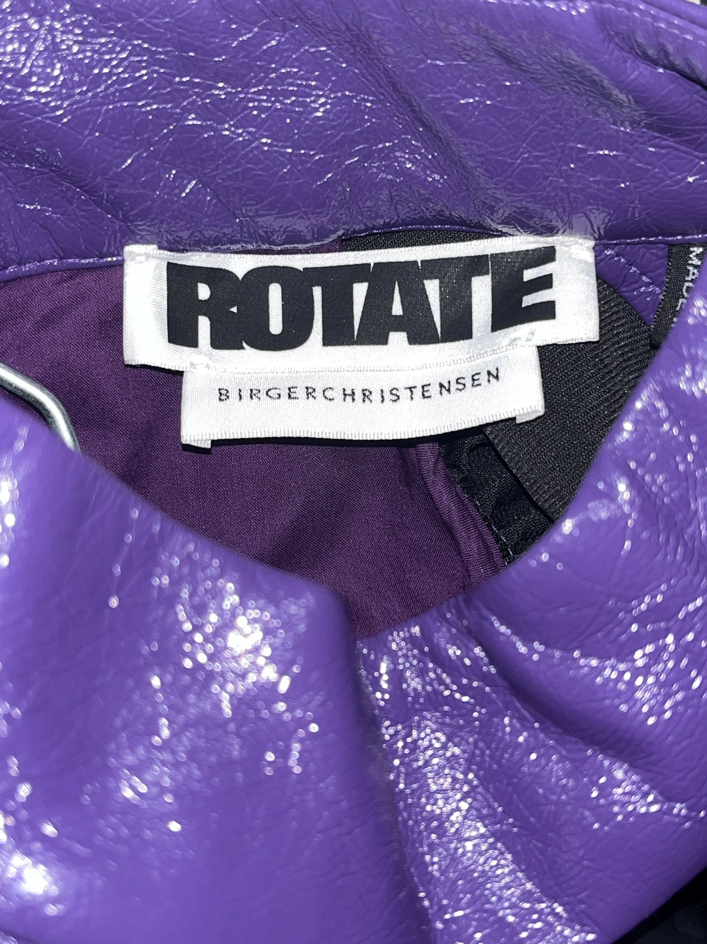 ROTATE purple vegan leather dress (42/XL)