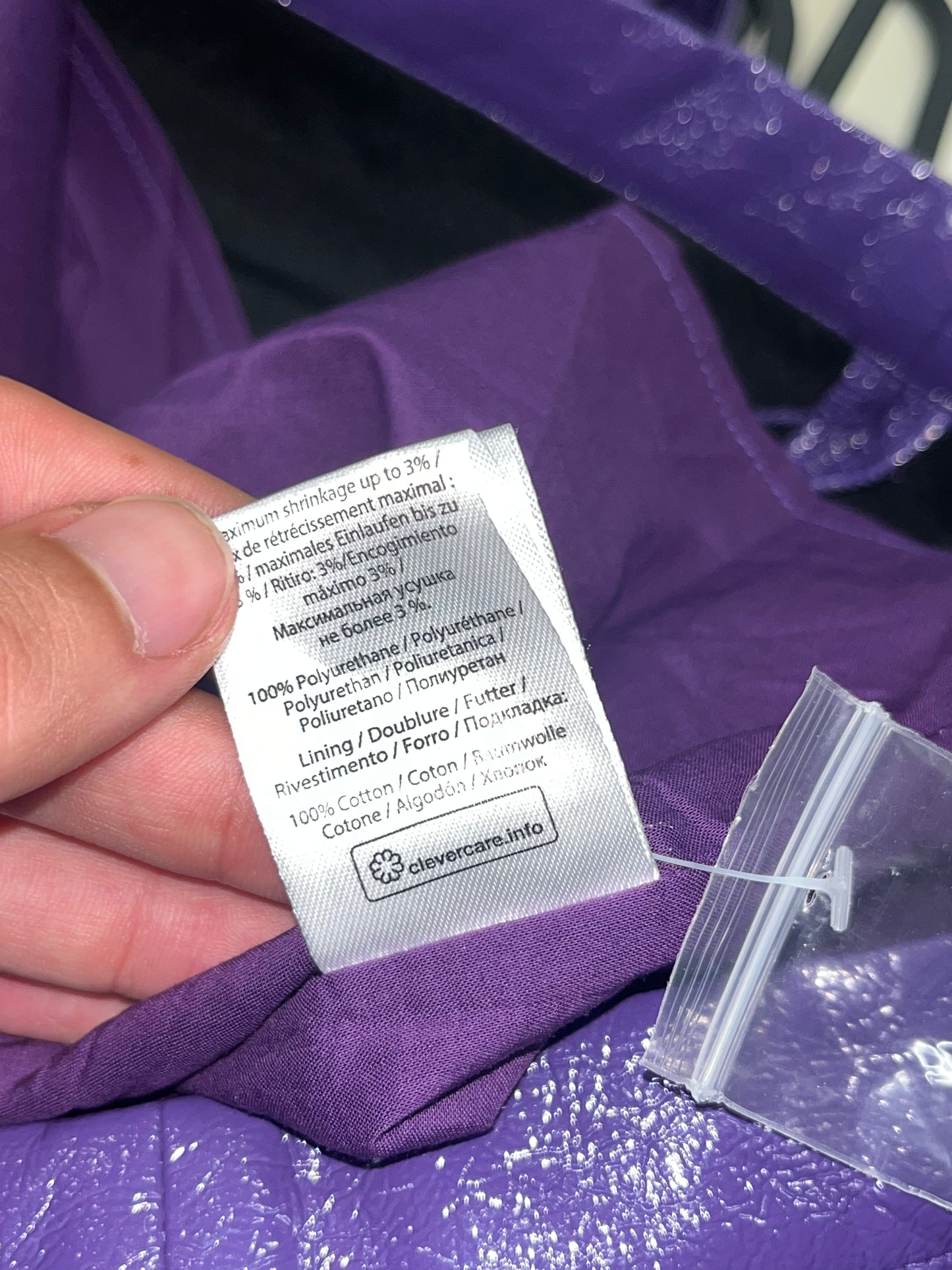 ROTATE purple vegan leather dress (42/XL)