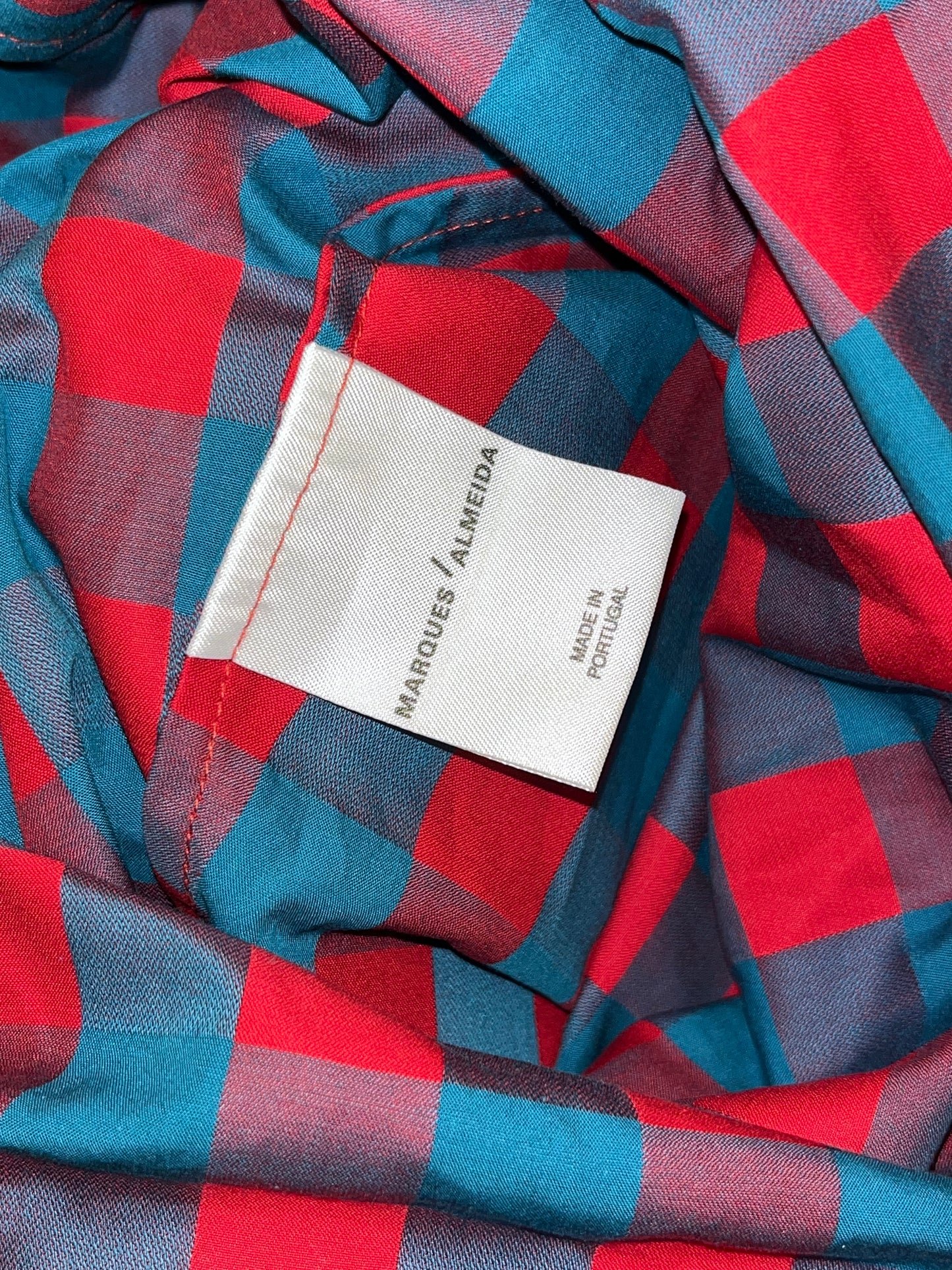 MARQUES/ALMEIDA asymmetrical checkered dress (M)
