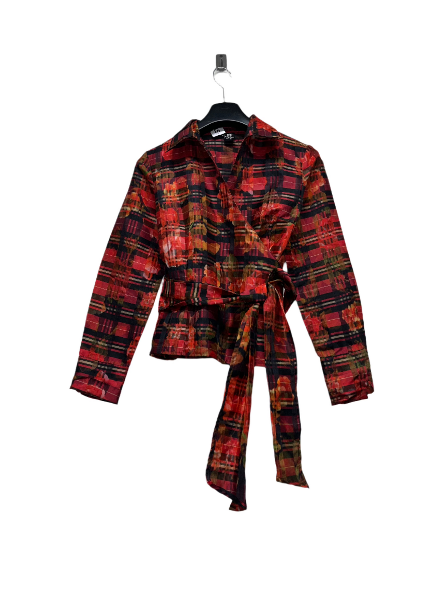 VINTAGE wrap shirt (L)