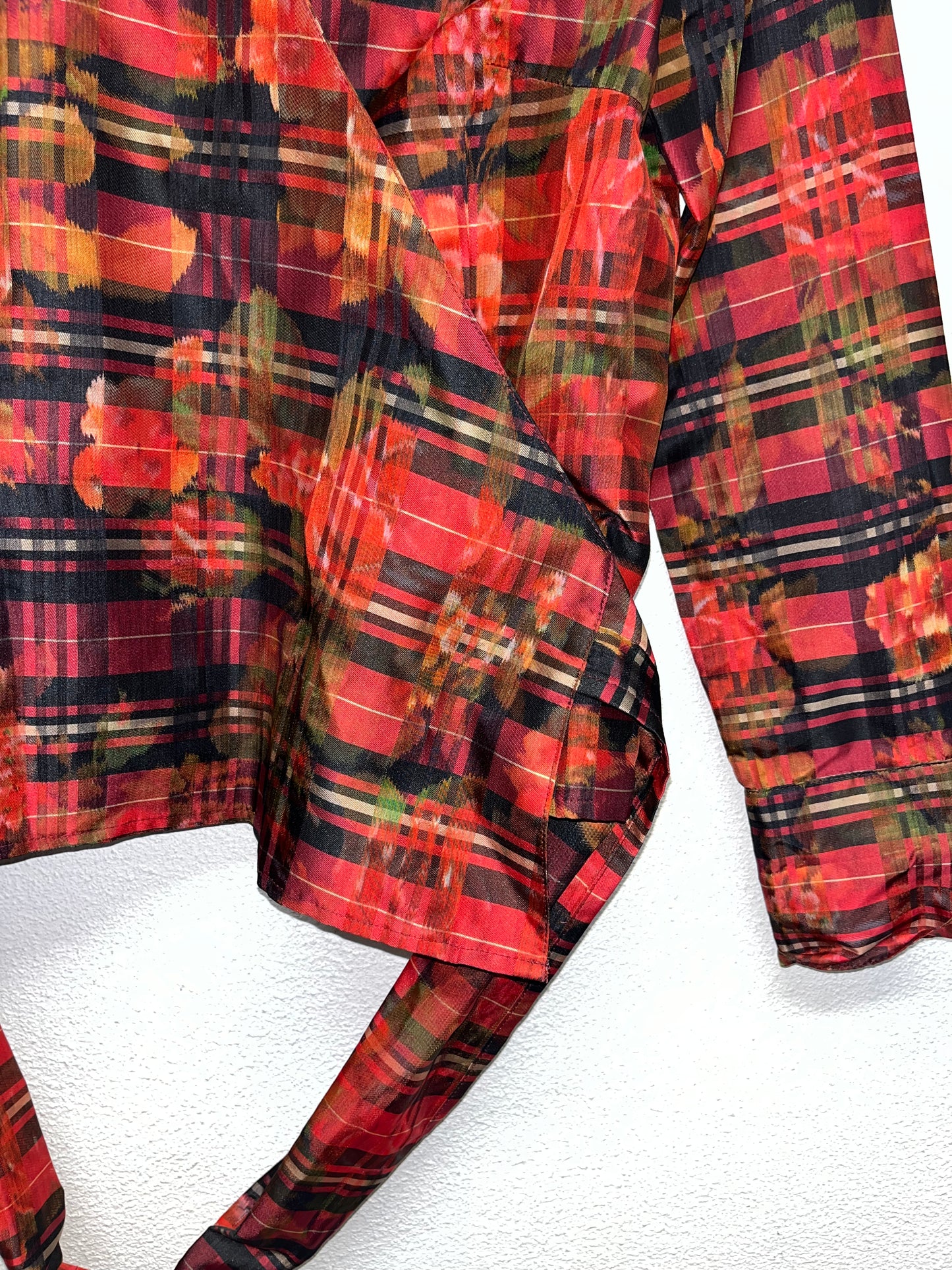 VINTAGE wrap shirt (L)