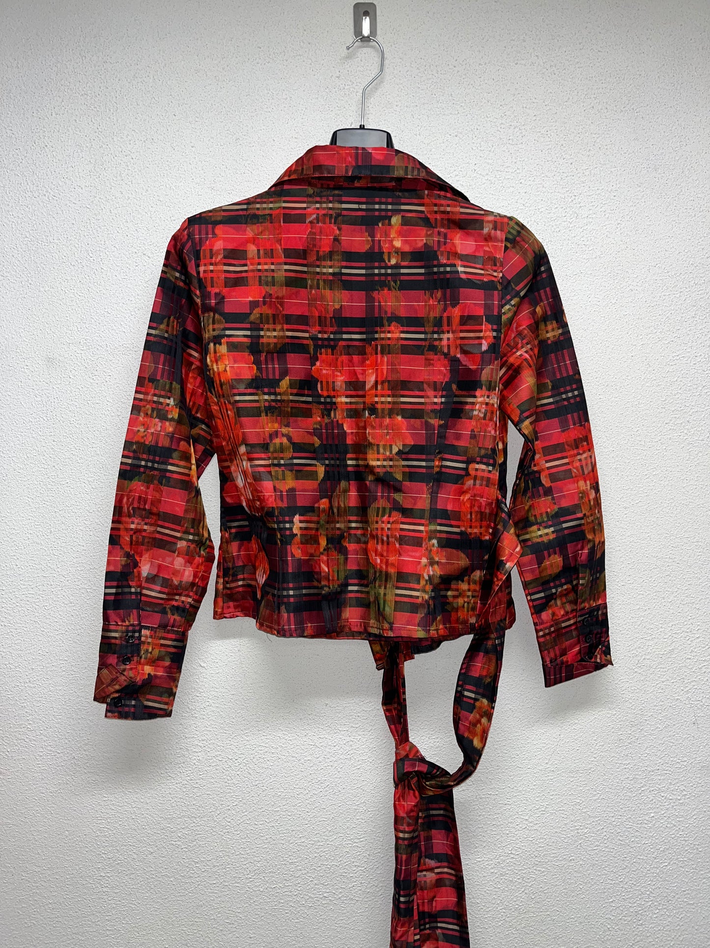 VINTAGE wrap shirt (L)
