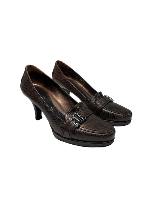 SERGIO ROSSI leather belted pumps (38IT/39FR)