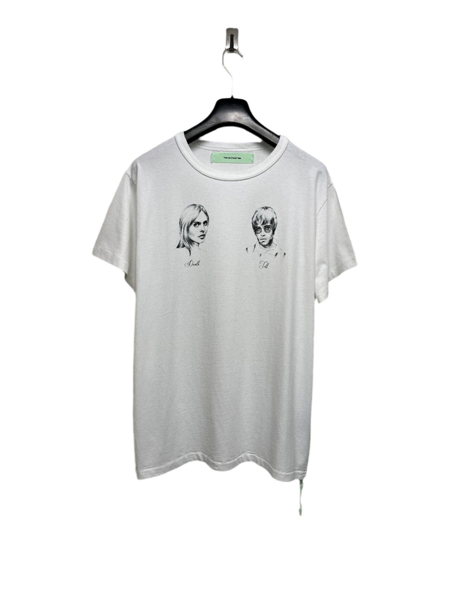 OFF-WHITE by Virgil Abloh c/o Font Charaf Tajer white graphic "the end" rare tee (L)