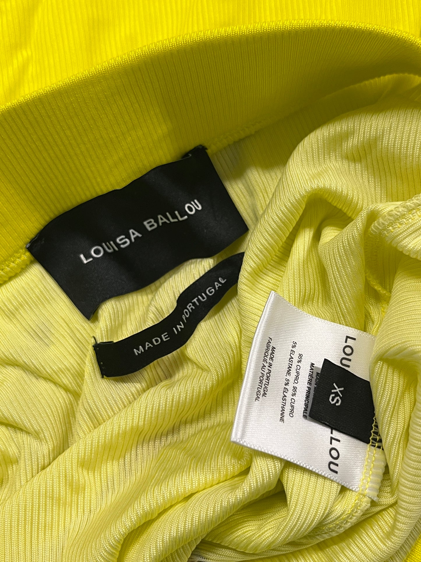LOUISA BALLOU graphic flower yellow maxi skirt (XS)