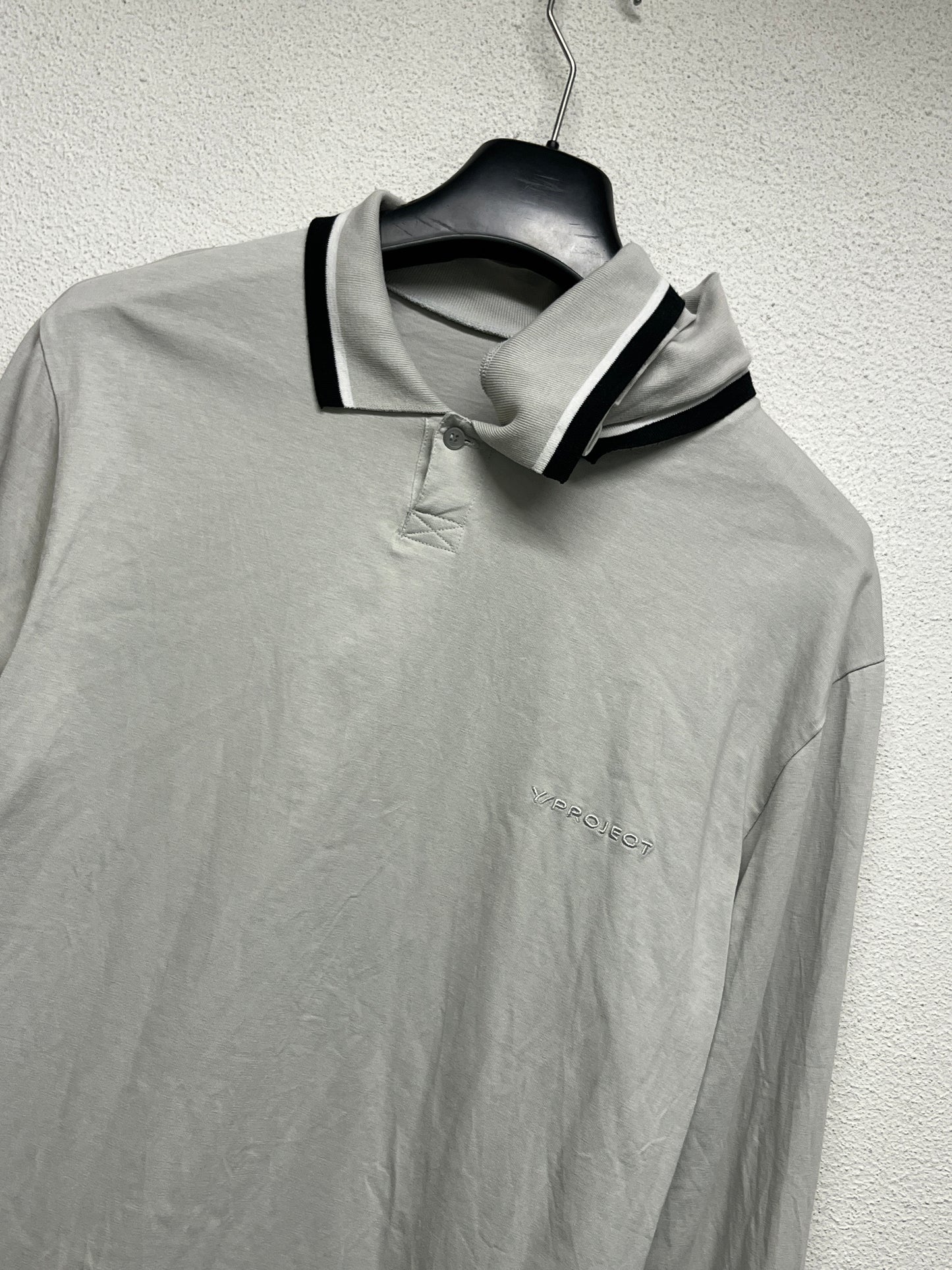 Y/PROJECT grey double collar polo (M)