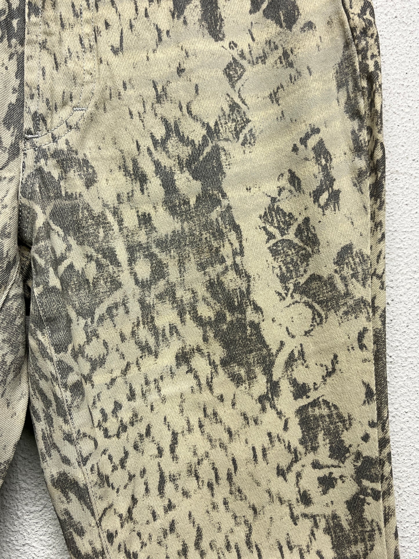 ROBERTO CAVALLI snakeskin print trousers (S/M)